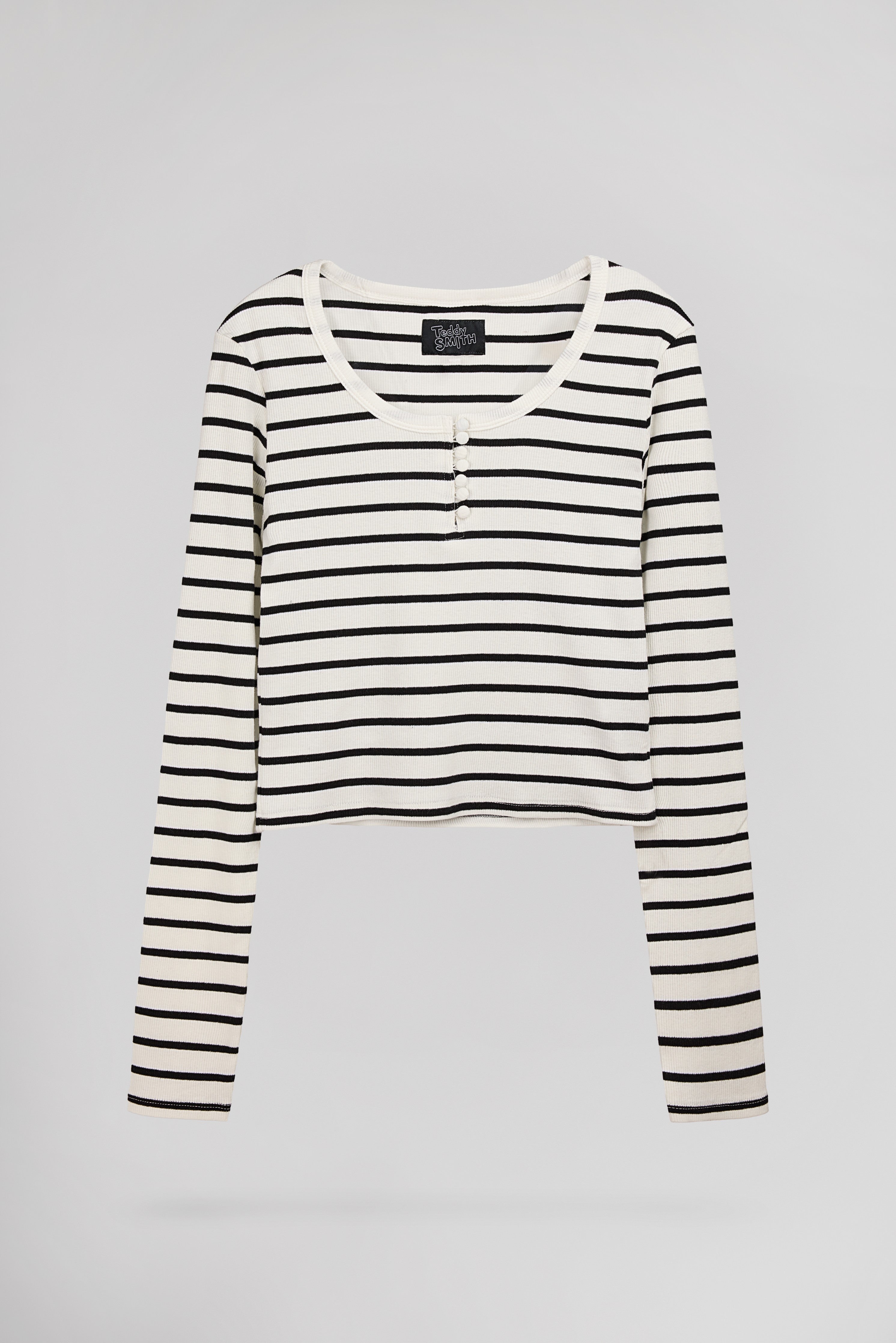 Teddy Smith T-Arya ML t-shirt femme white rayé