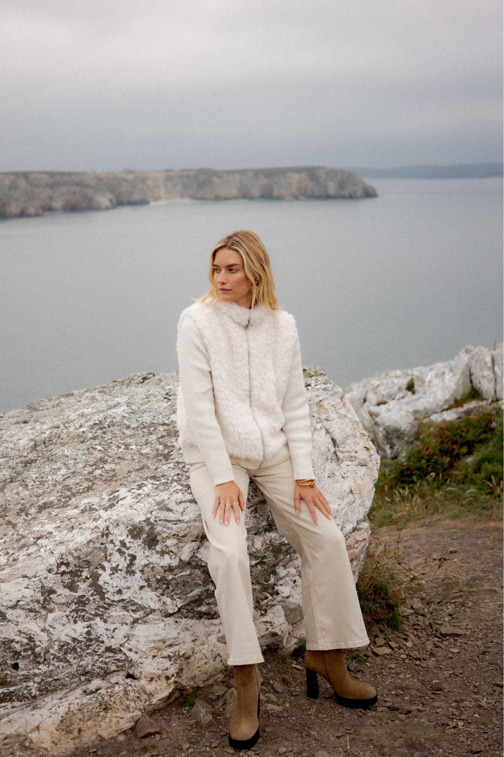 Maison Onado Meryl manteau fausse fourrure loose