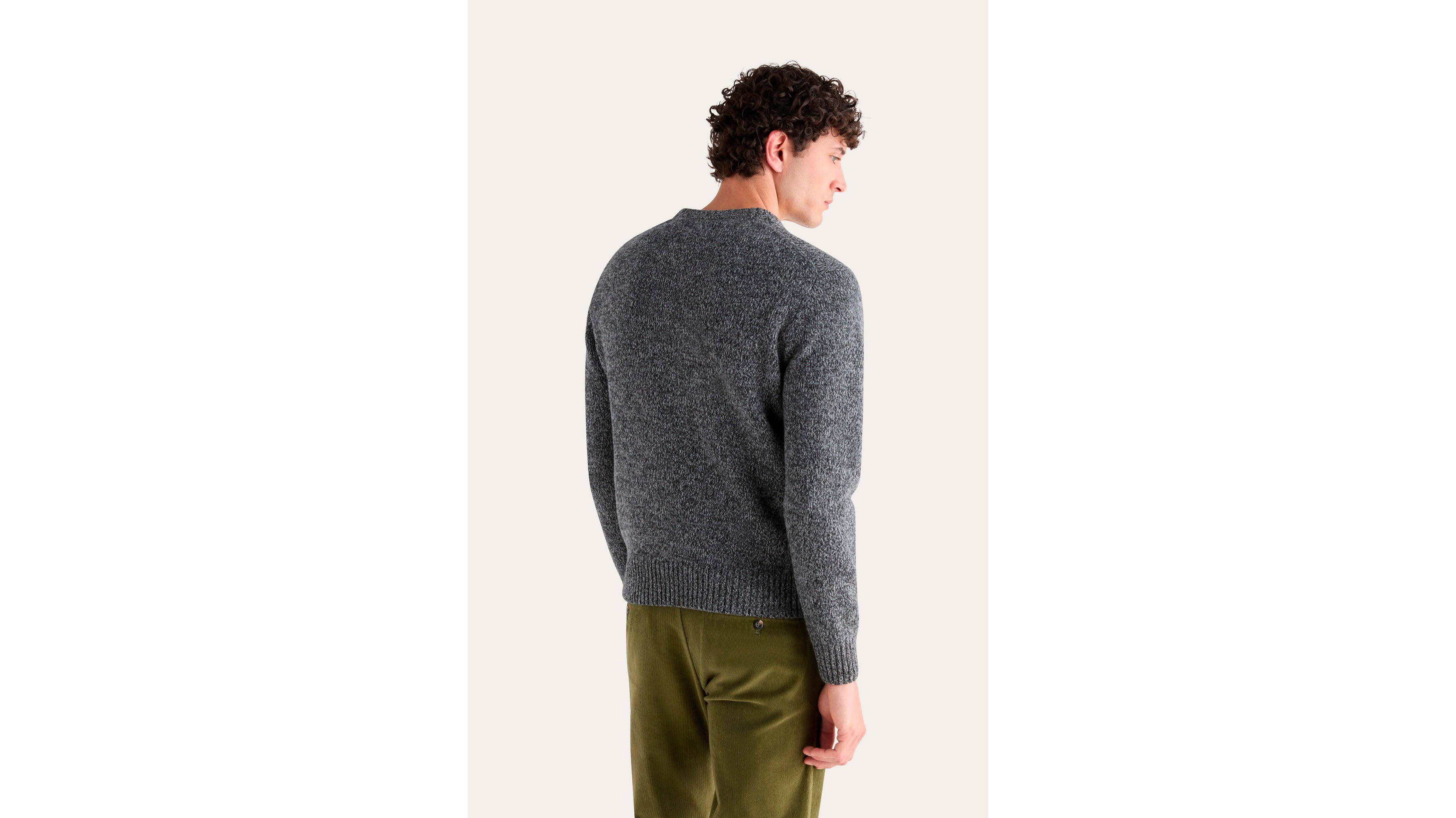Dockers pull homme col rond premium gris doux