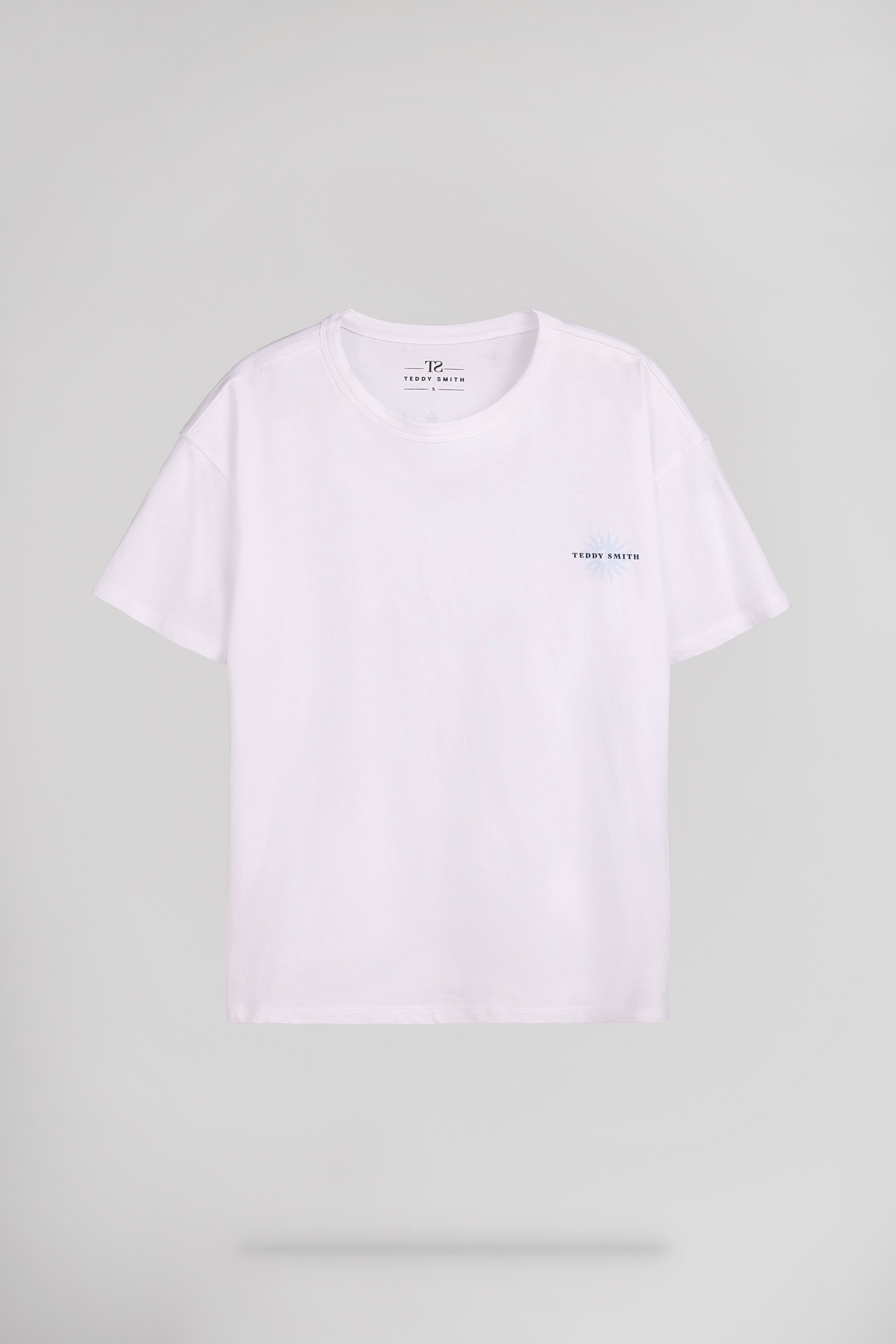 Teddy Smith T-Leyane MC t-shirt blanc oversize femme