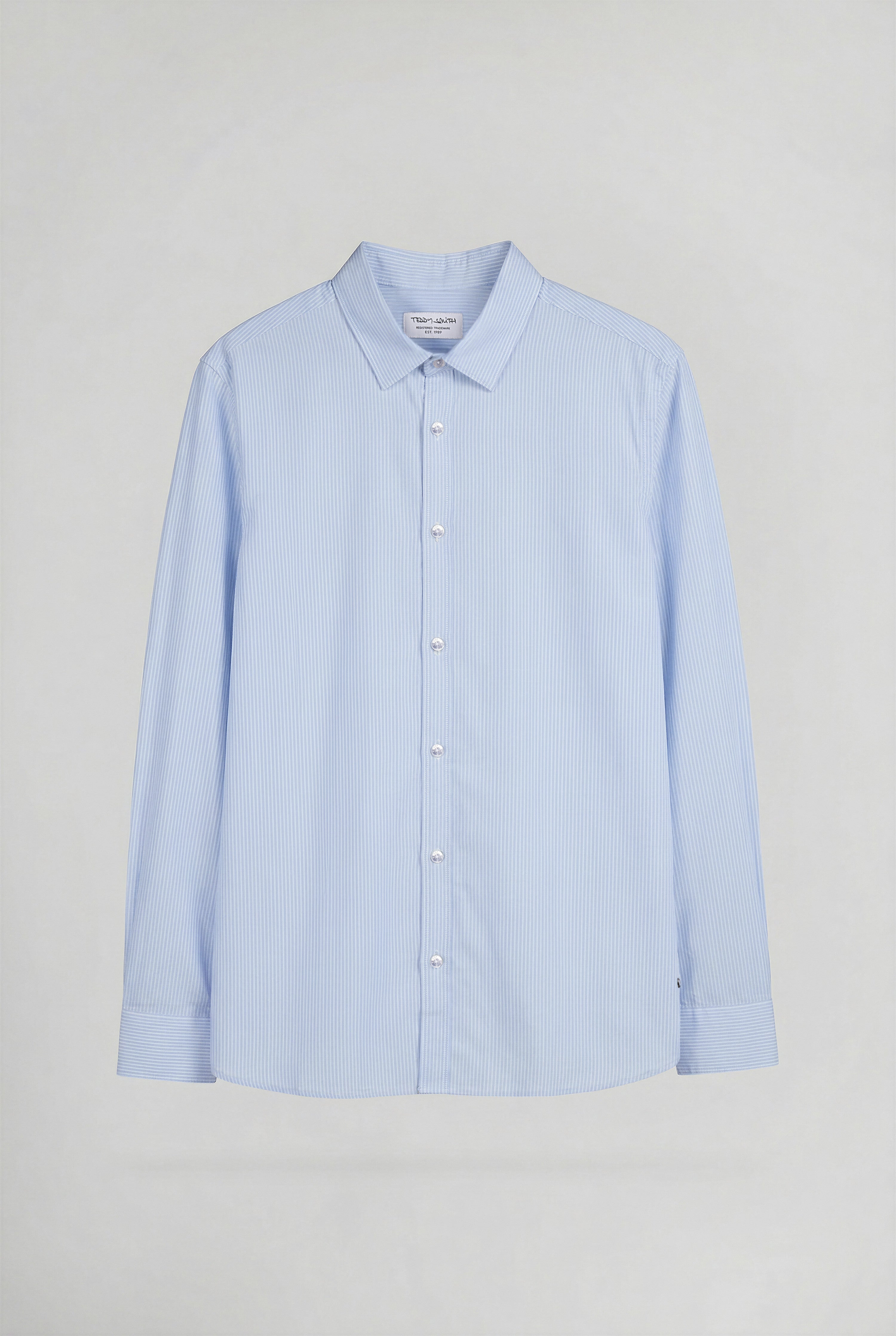 Teddy Smith Carton ML Chemise homme bleu rayé