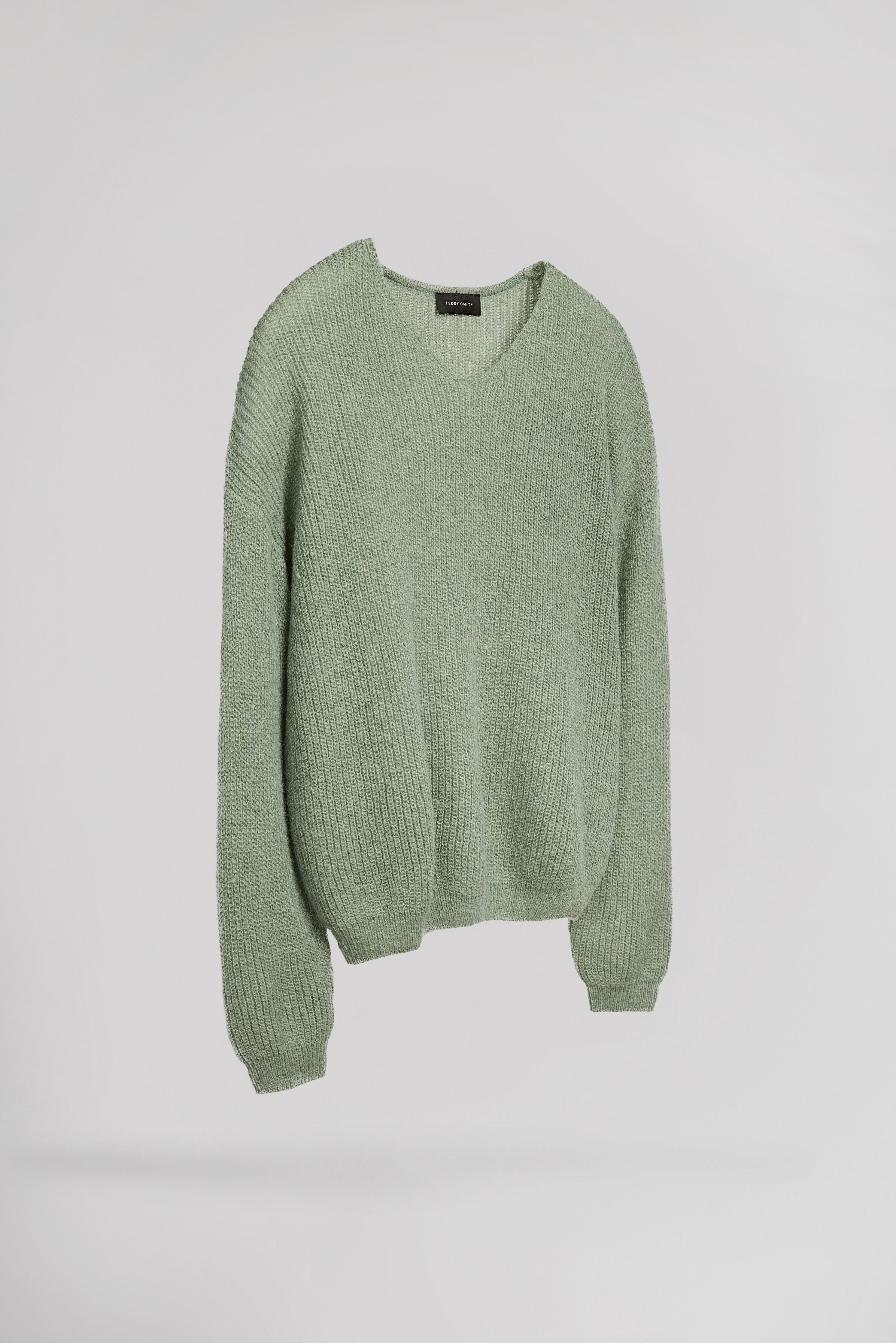 Teddy Smith P-Mag JR pull col V vert iceberg laine