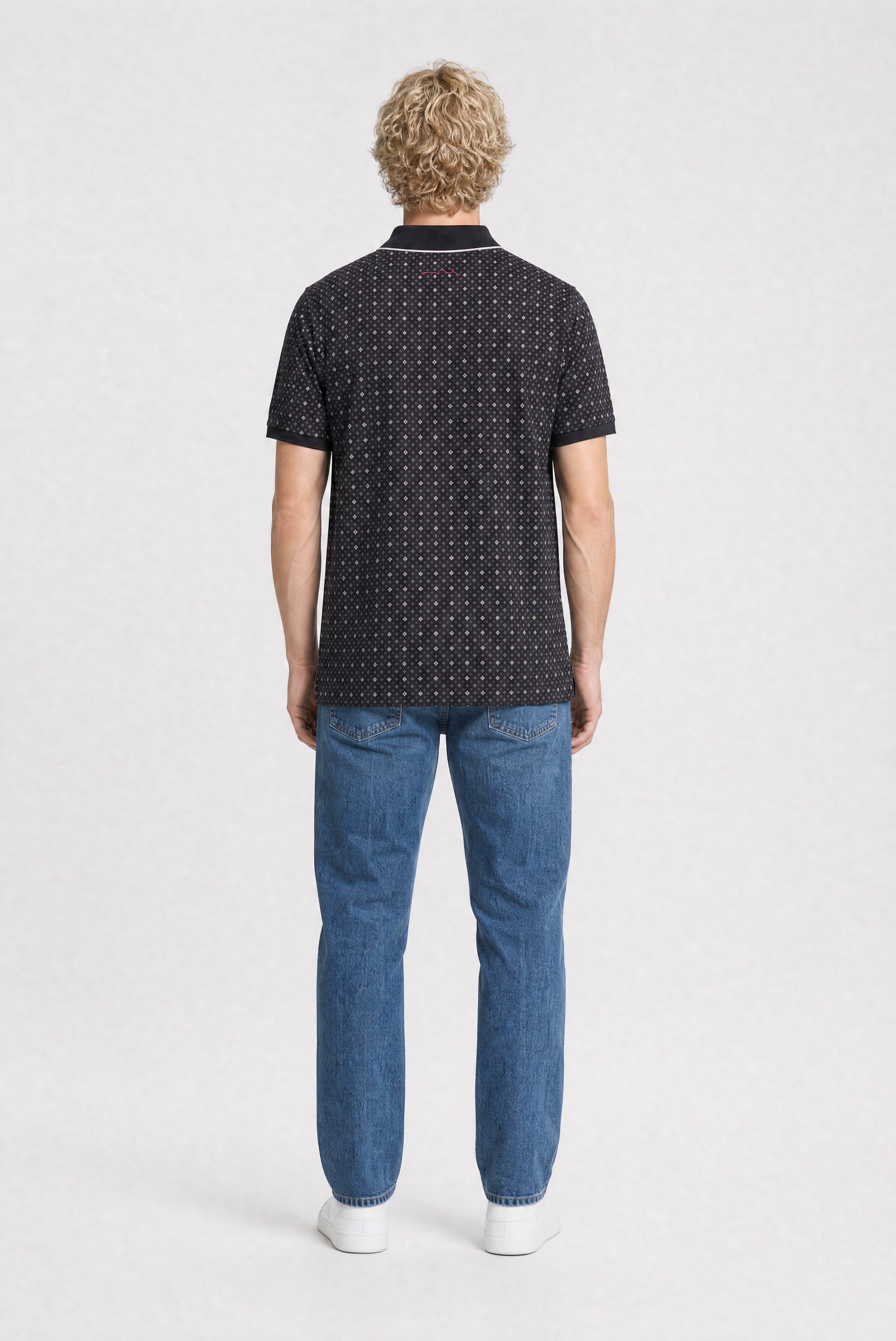 TEDDY SMITH PASY 2 polo homme dark navy micro-motif coton