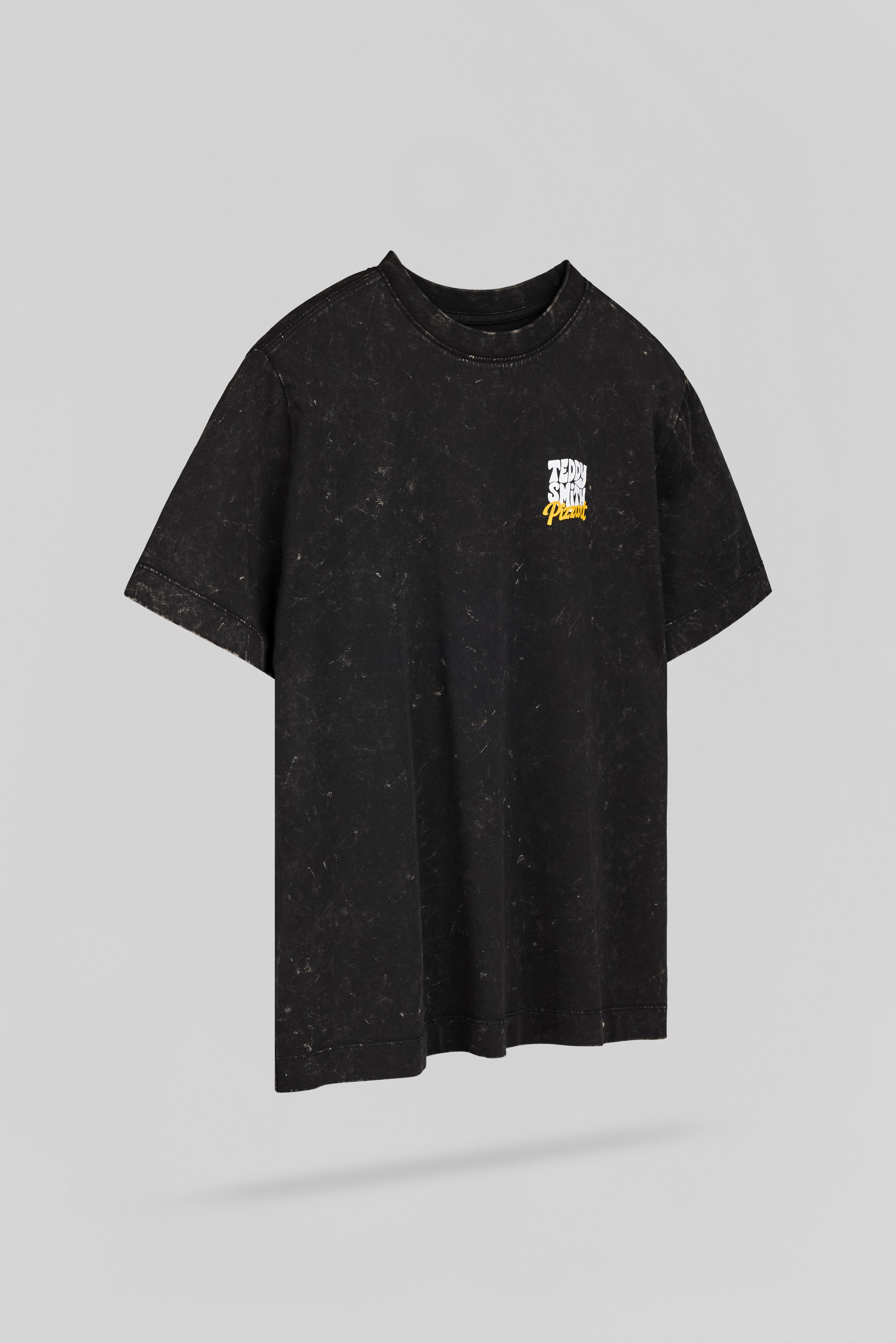 Teddy Smith T-Pizza MC JR t-shirt noir coton