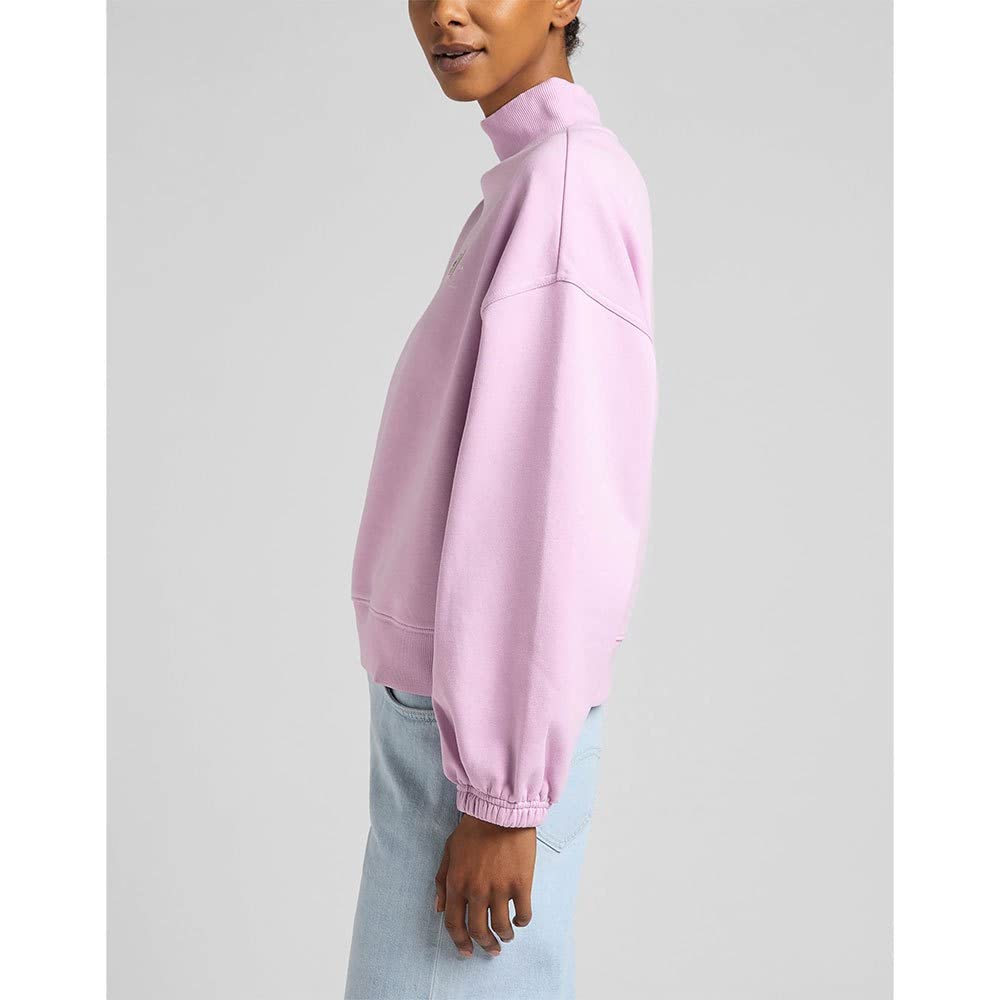 Lee Highneck Volume Sleeve sweat femme violet