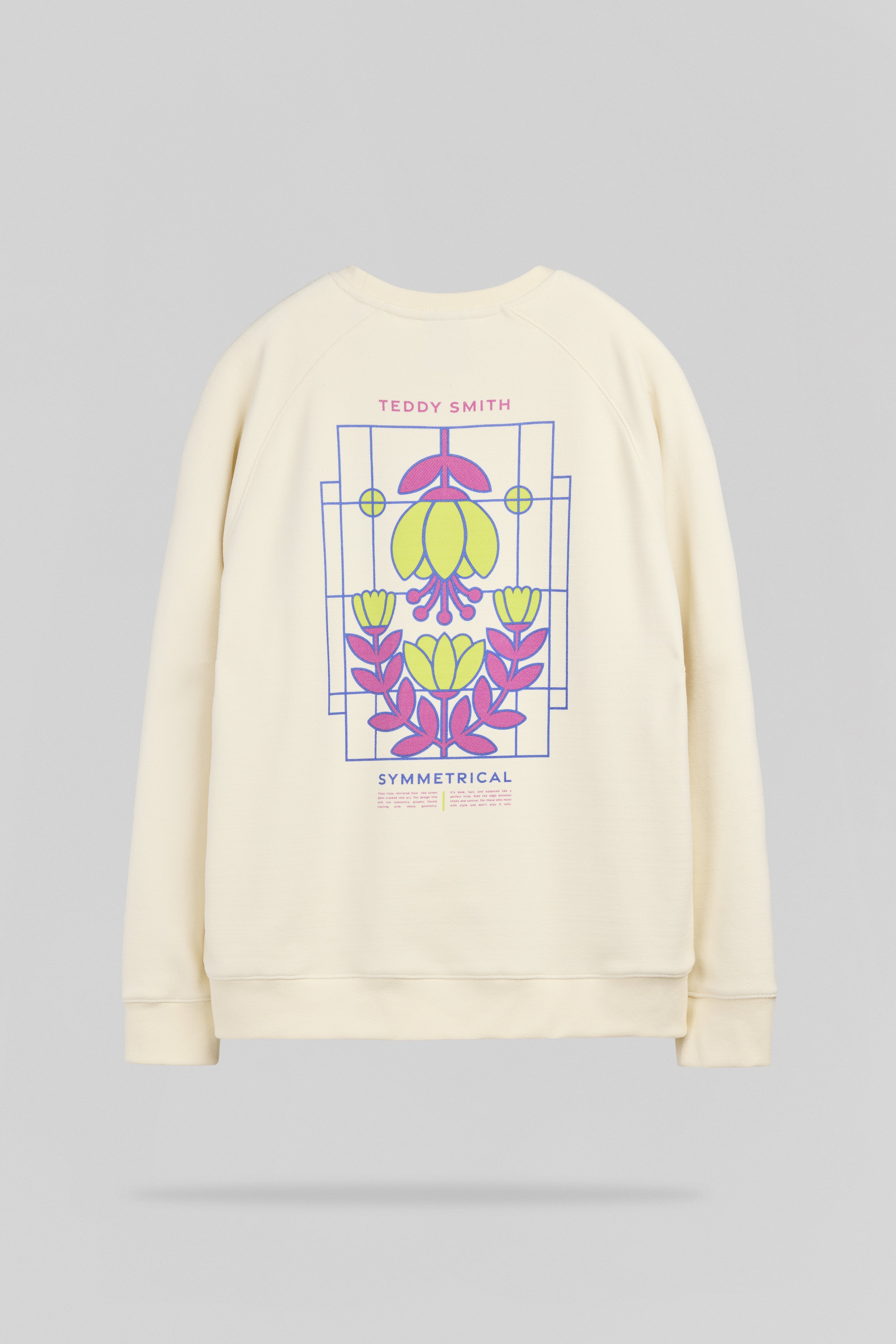 Teddy Smith S-Argos RC sweat homme Cream imprimé dos