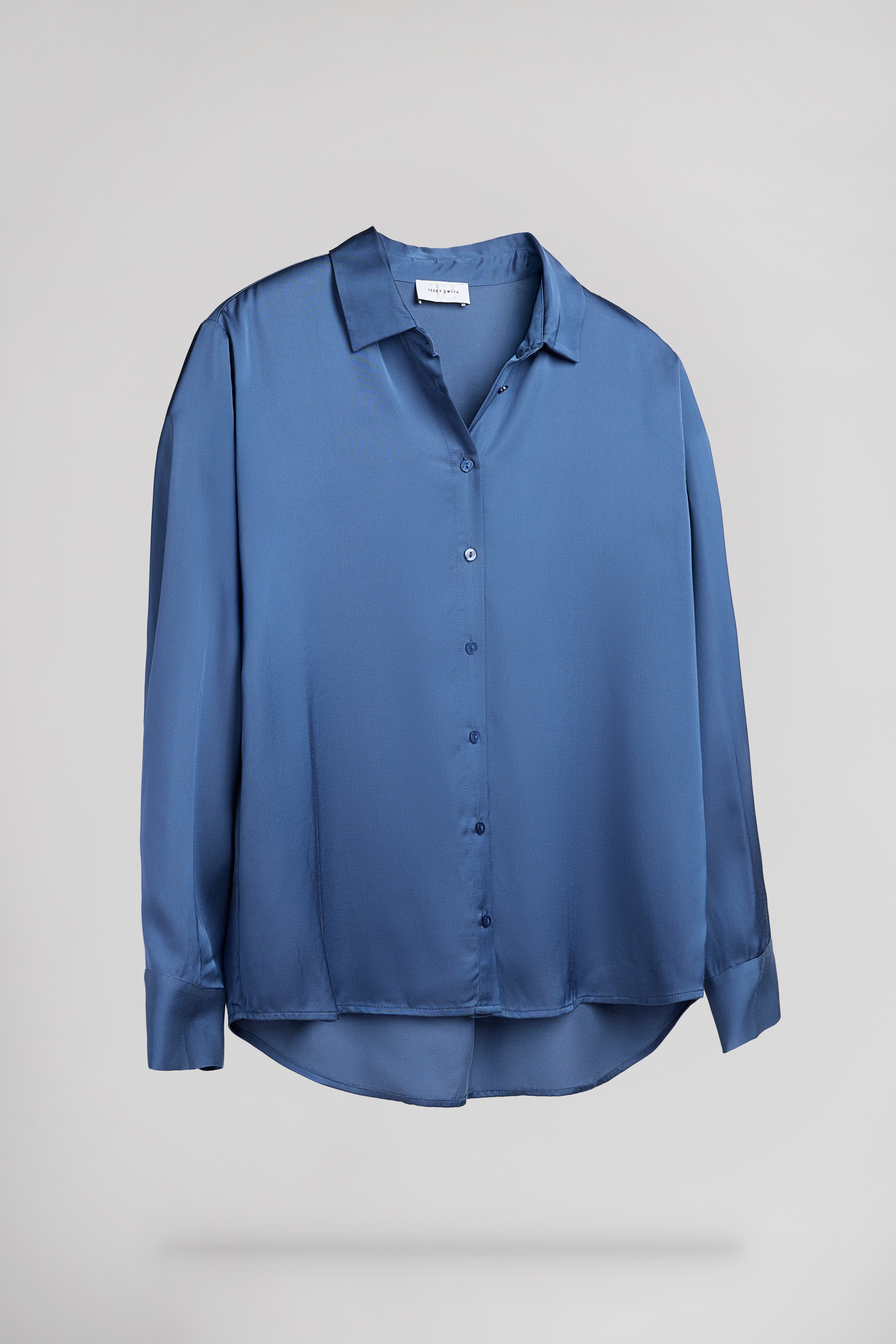 Teddy Smith C-LEO chemise indigo satin viscose