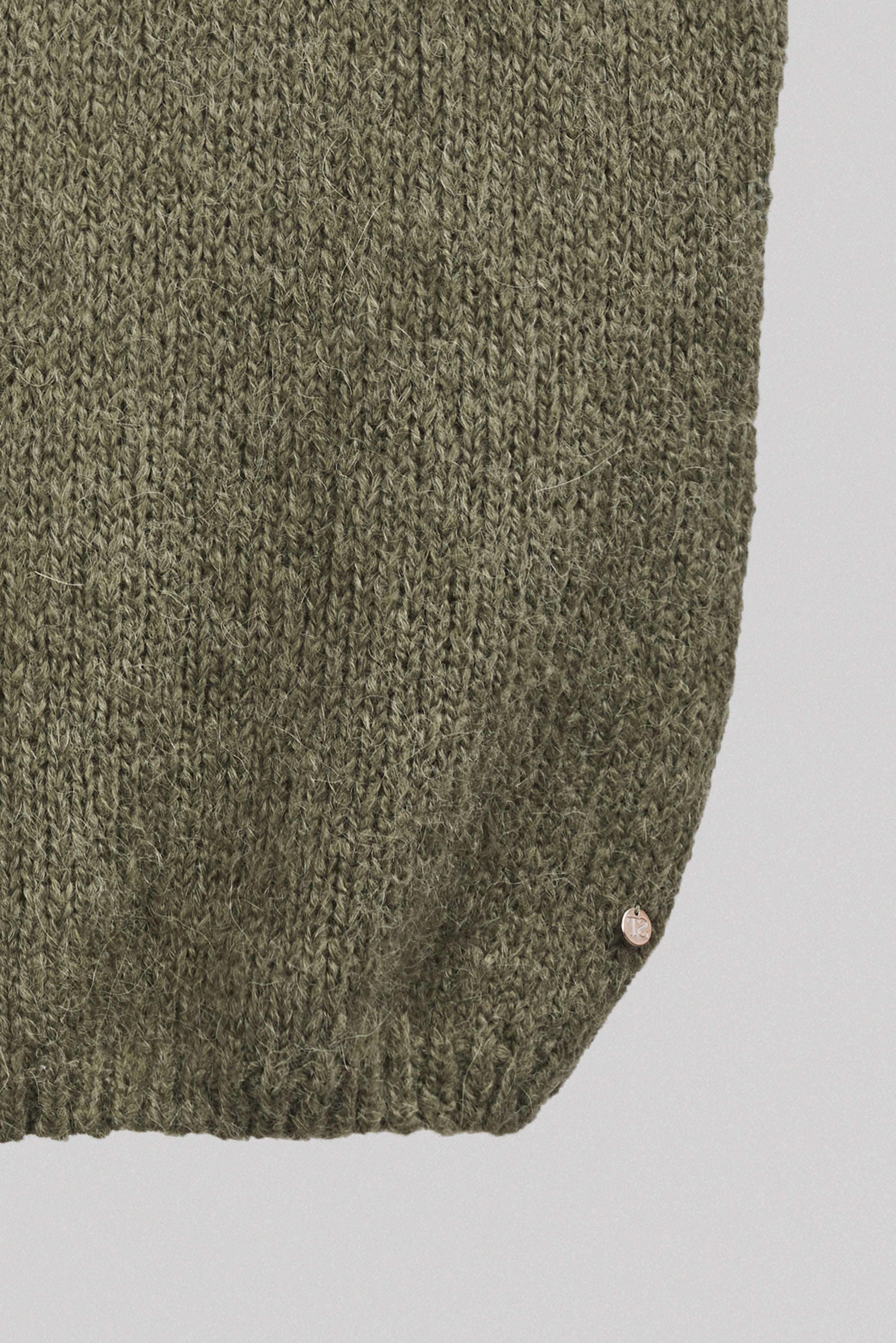 Teddy Smith P-Molia Dusty Kaki pull col V sans manches