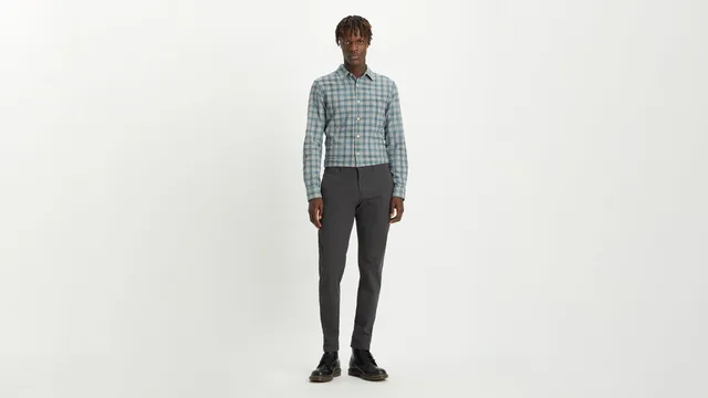 Dockers Crafted Khaki chino gris slim stretch
