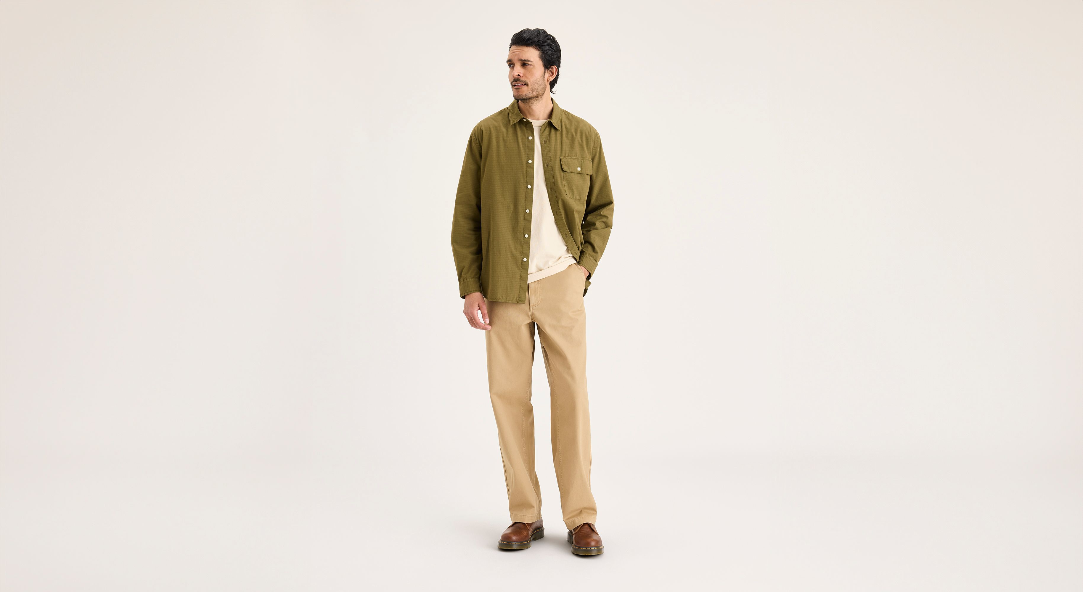 Dockers Eighty-Six Alpha chino loose beige harvest stretch