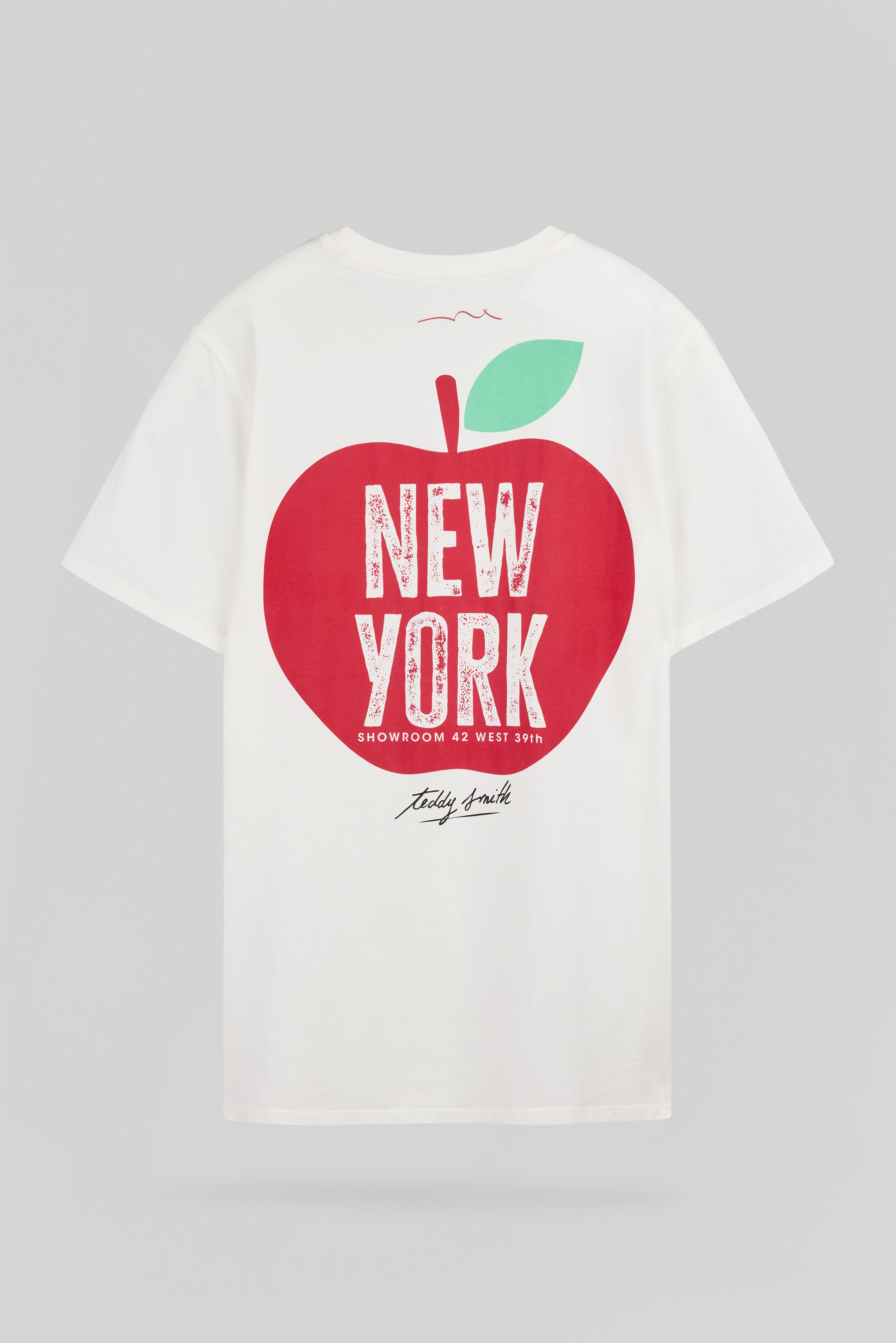 Teddy Smith T-Golden MC t-shirt blanc imprimé pomme coton