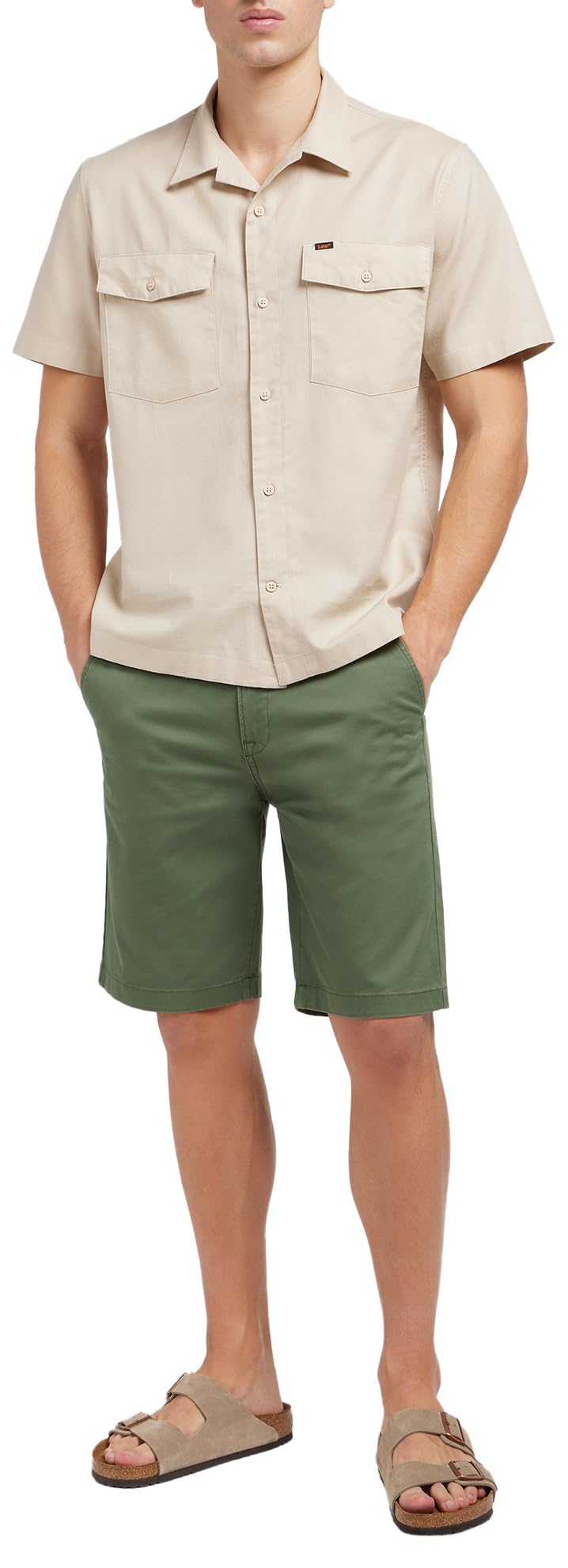 Lee Regular Chino Short homme bleu marine coton