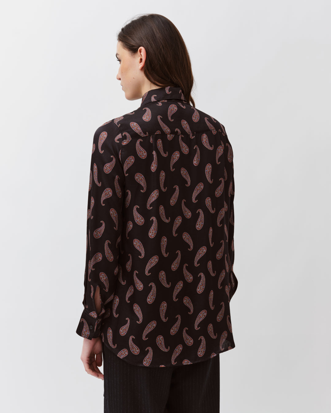 DIEGA Ceza chemise fluide viscose soie noir