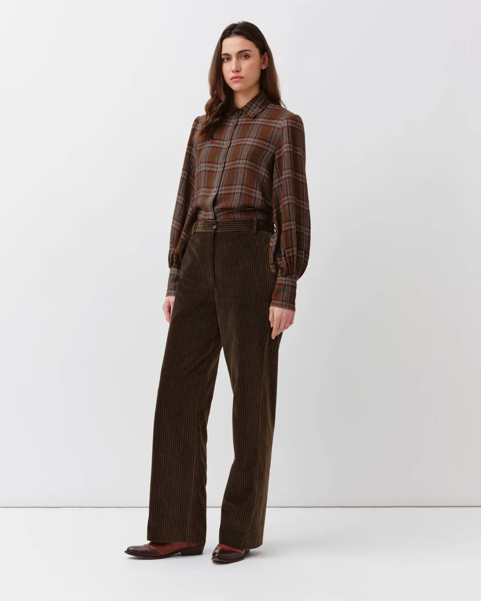 Diega Pimao pantalon marron à rayures