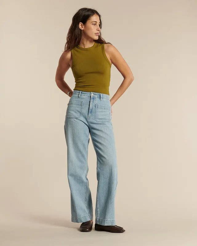Labdip Samuel IN 09 jean taille haute dusty blue