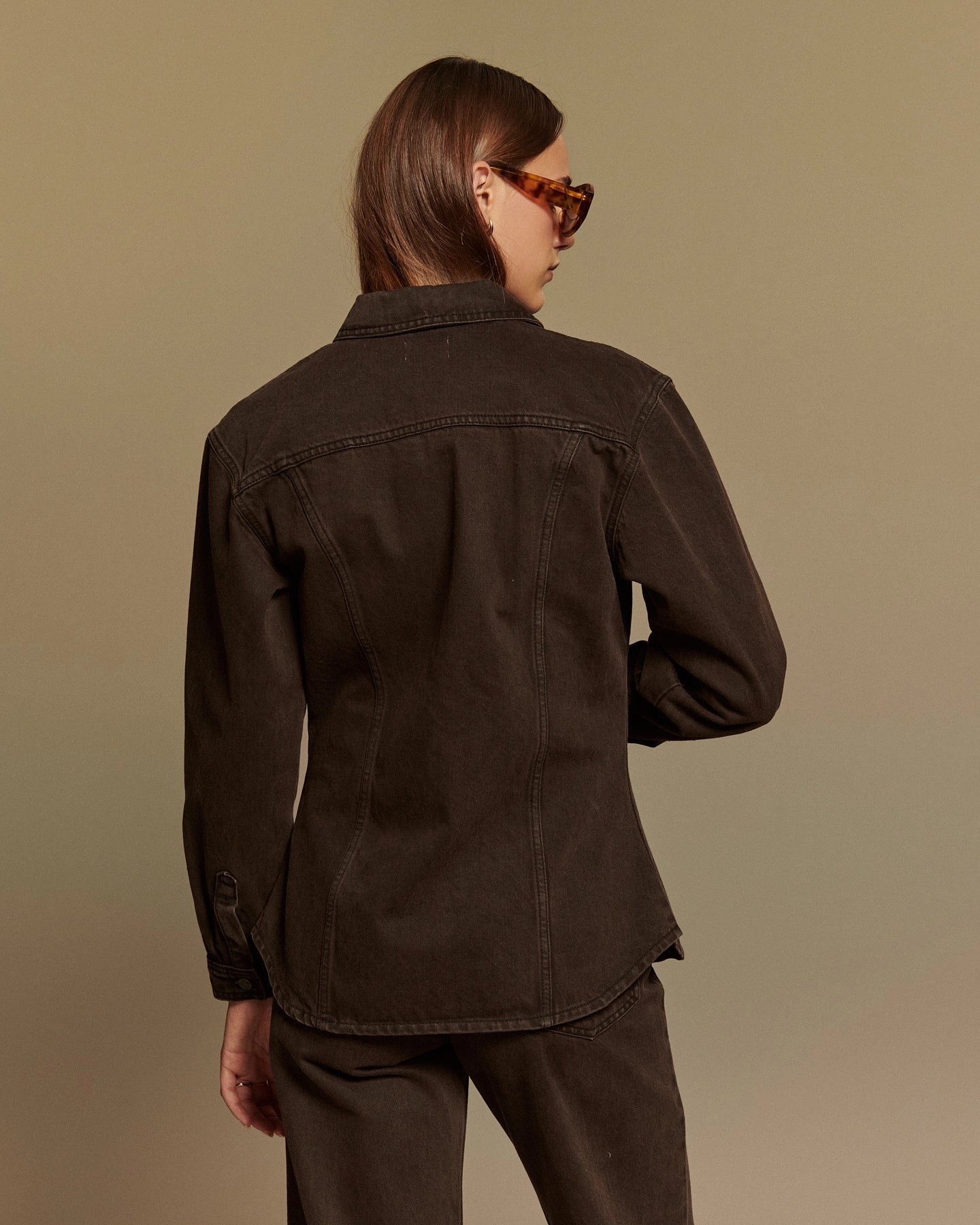 Labdip Dixon Denim Black Coffee chemise western droite coton