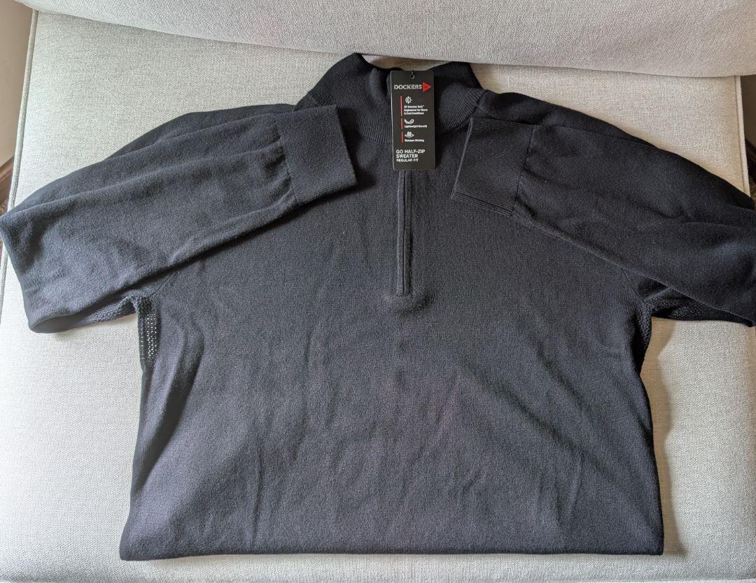 Dockers Go Half-Zip Sweat Homme Noir Thermorégulant