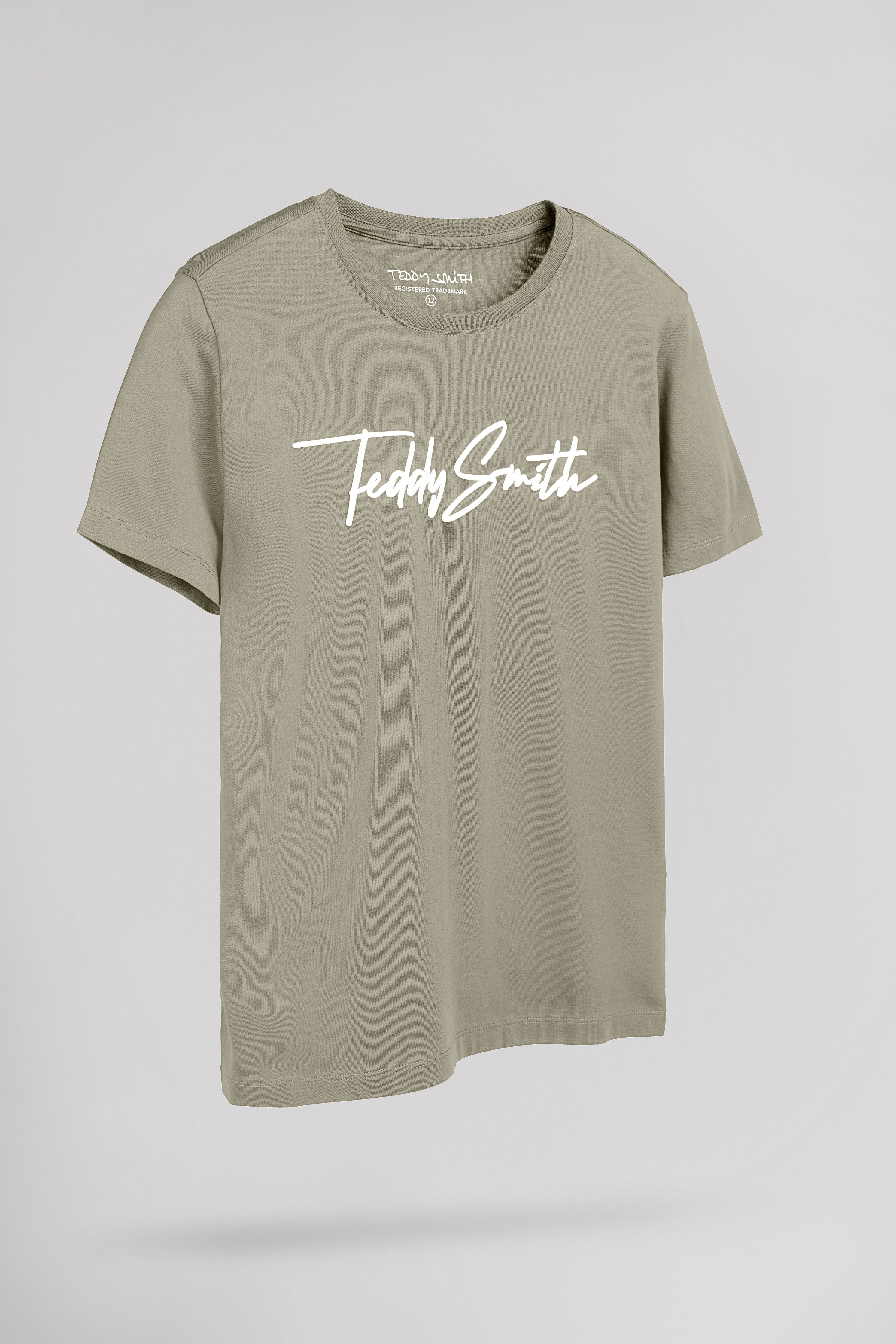 Teddy Smith T-Evan MC JR t-shirt garçon kaki coton
