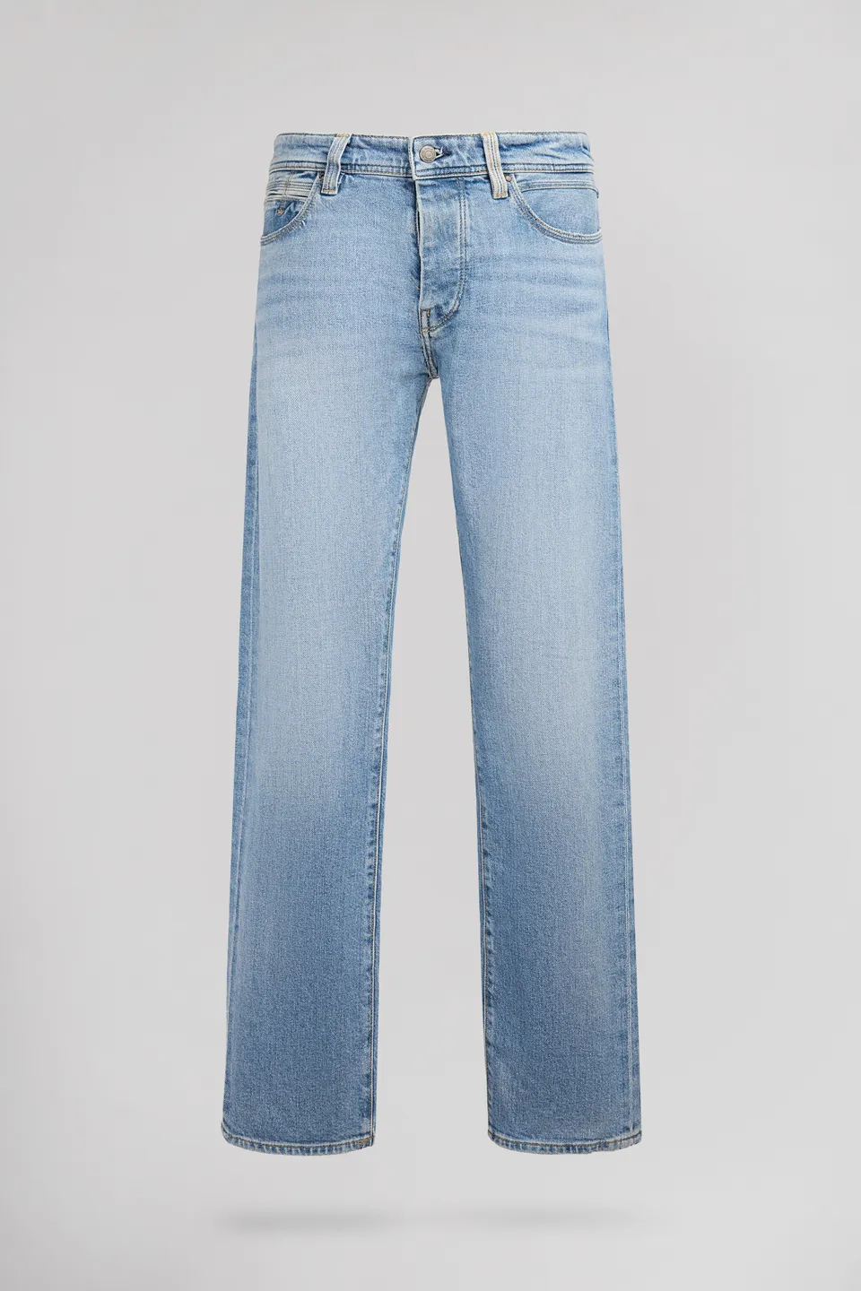 Teddy Smith Rope Reg L32 jean droit vintage indigo délavé
