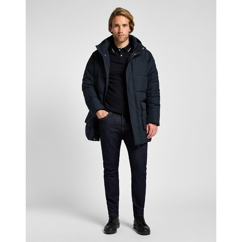 Lee Long Puffer Jacket veste longue homme noir matelassée