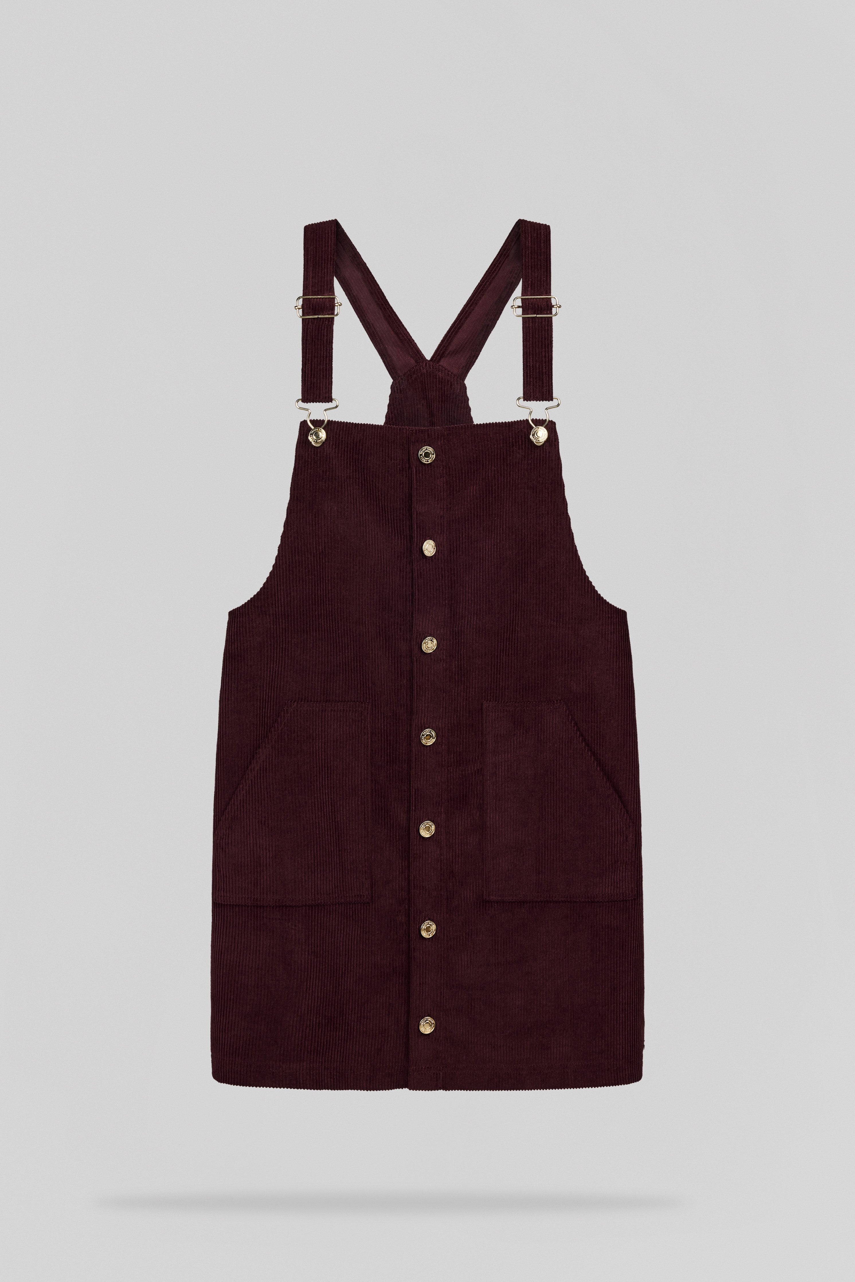 Teddy Smith R-ROLLIE robe salopette bordeaux velours