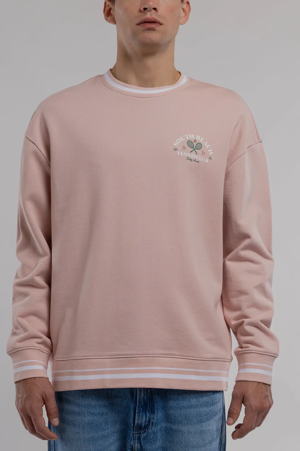 Teddy Smith S-House RC sweat rose pastel coton