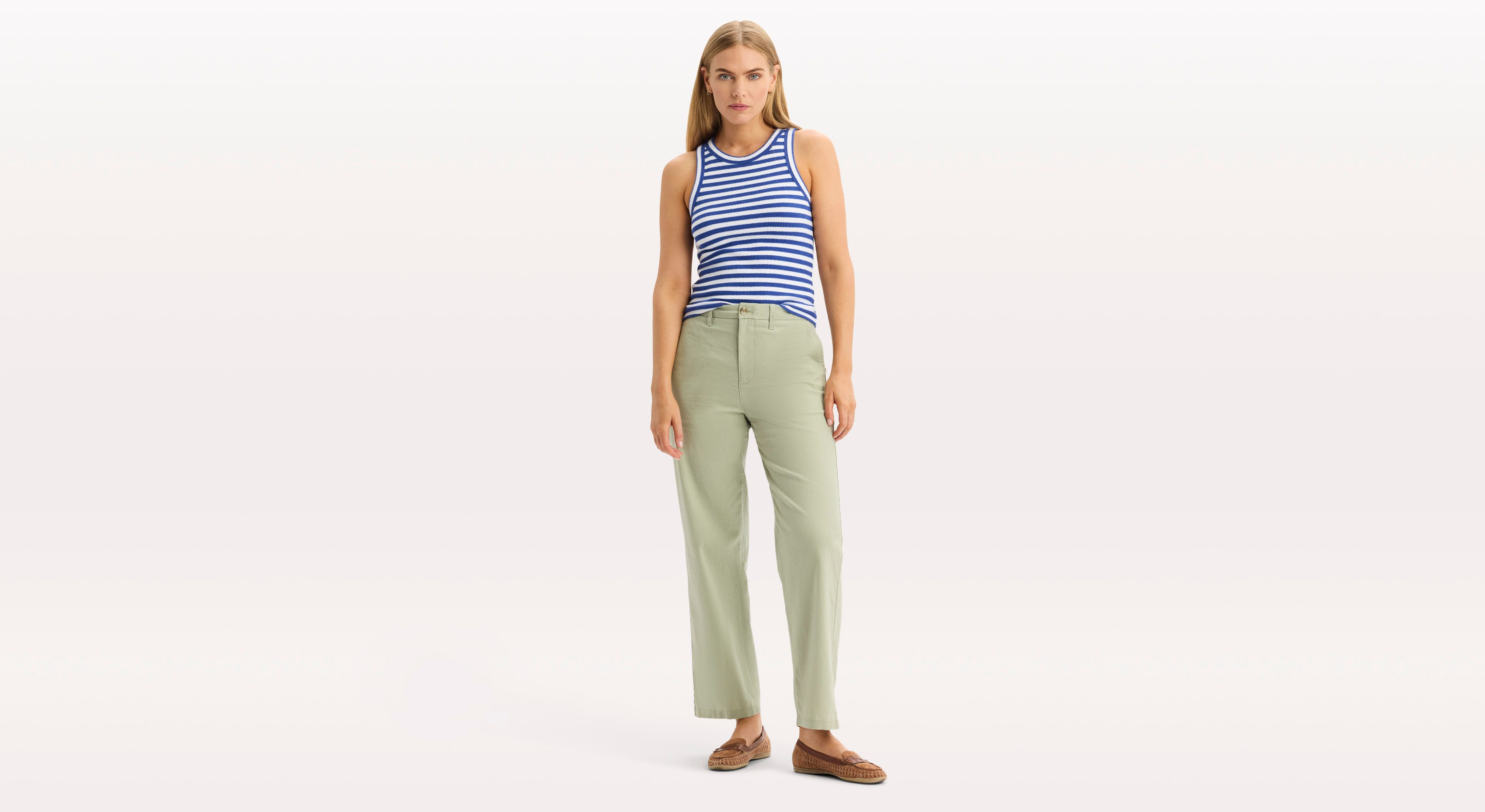 Dockers Blake High Straight chino vert taille haute coupe droite
