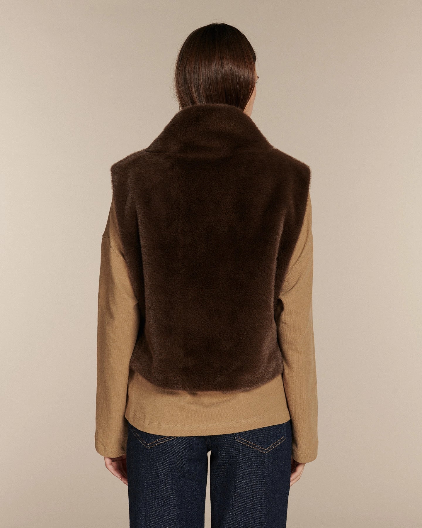 Labdip Beaumont Mink Paddington plastron fausse fourrure