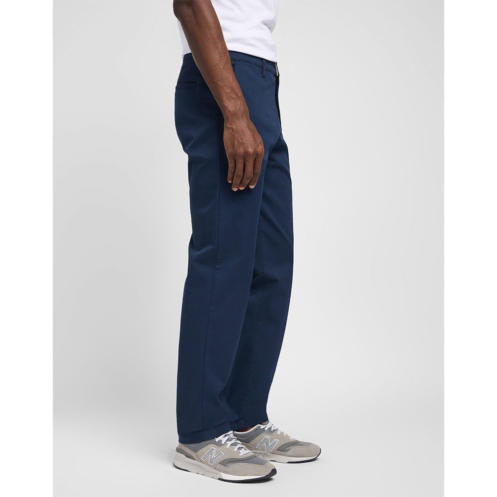 Lee Regular Chino pantalon homme bleu marine 31W/30L coton