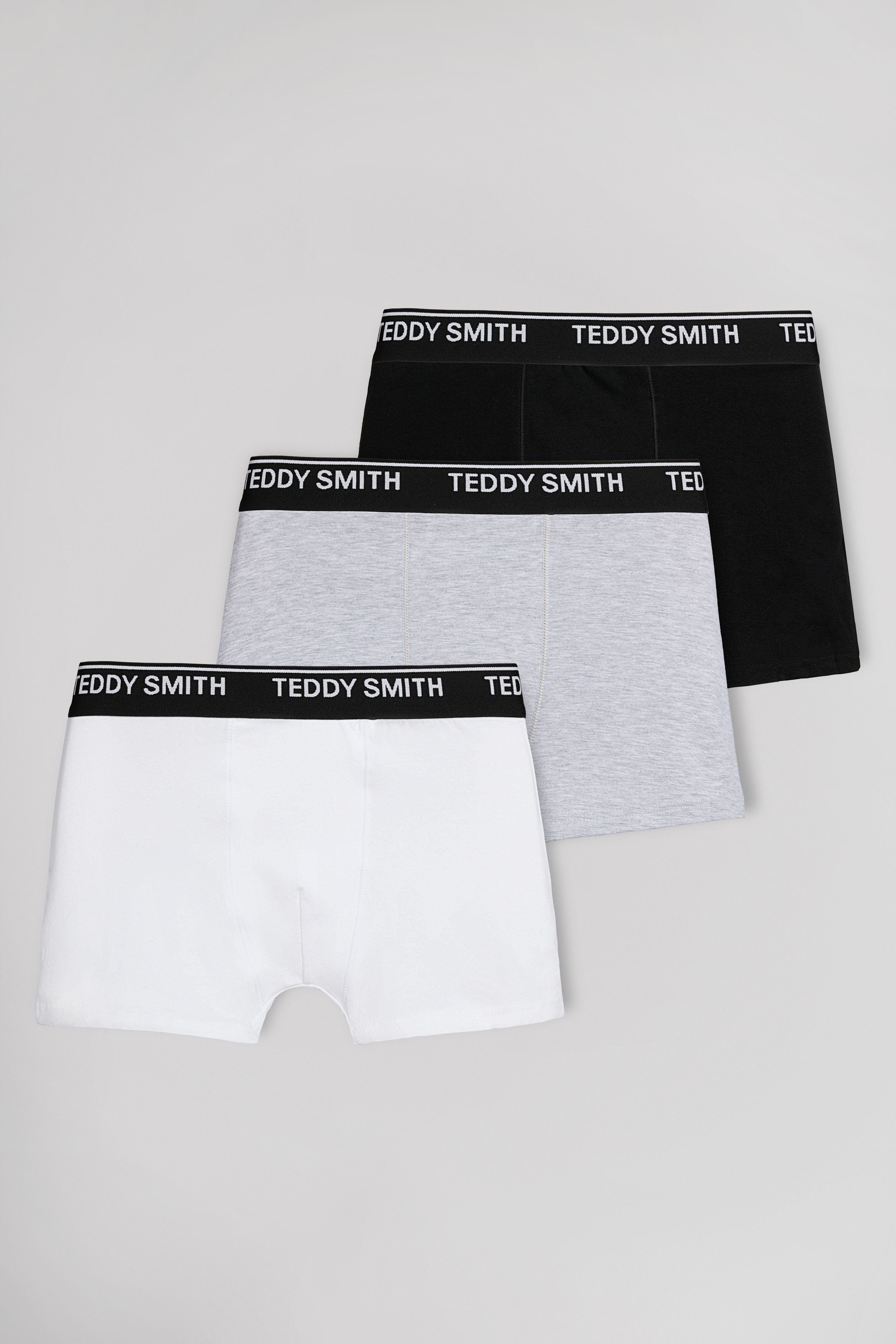 Teddy Smith lot de 3 boxers gris coton élasthanne homme