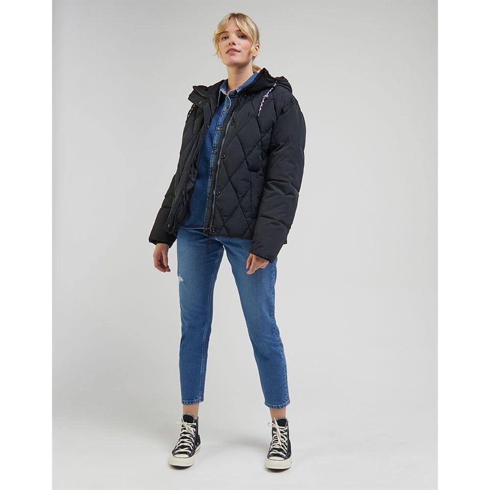 Lee Unionall BLK doudoune courte femme noir matelassée