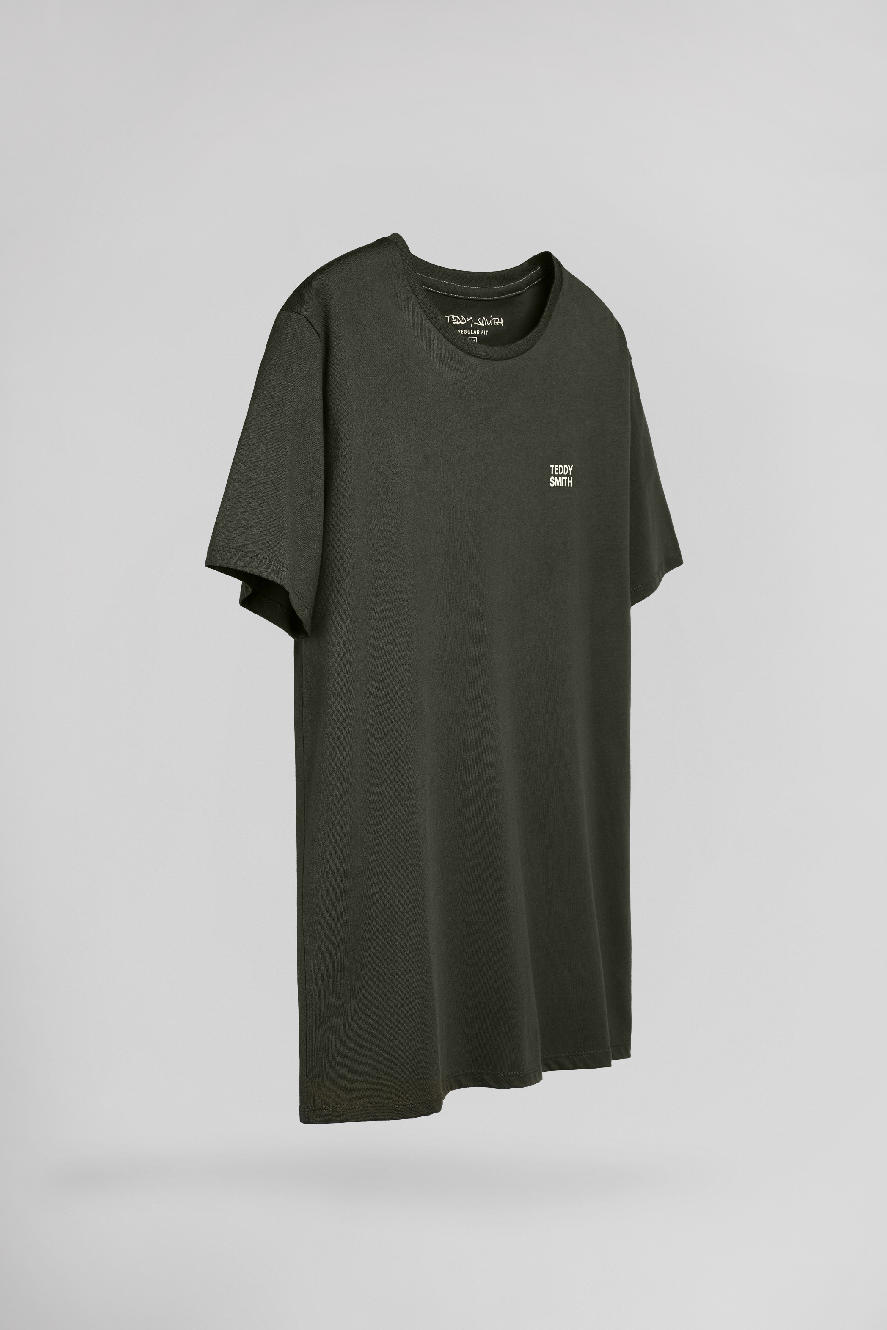 Teddy Smith The Tee 1 MC t-shirt kaki coton col rond