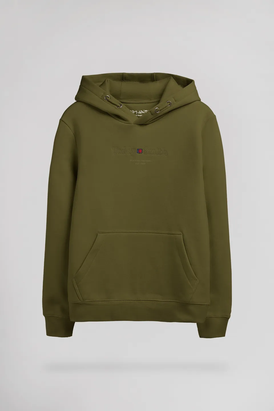 Teddy Smith S-Jim Hoody JR sweat garçon olive molleton