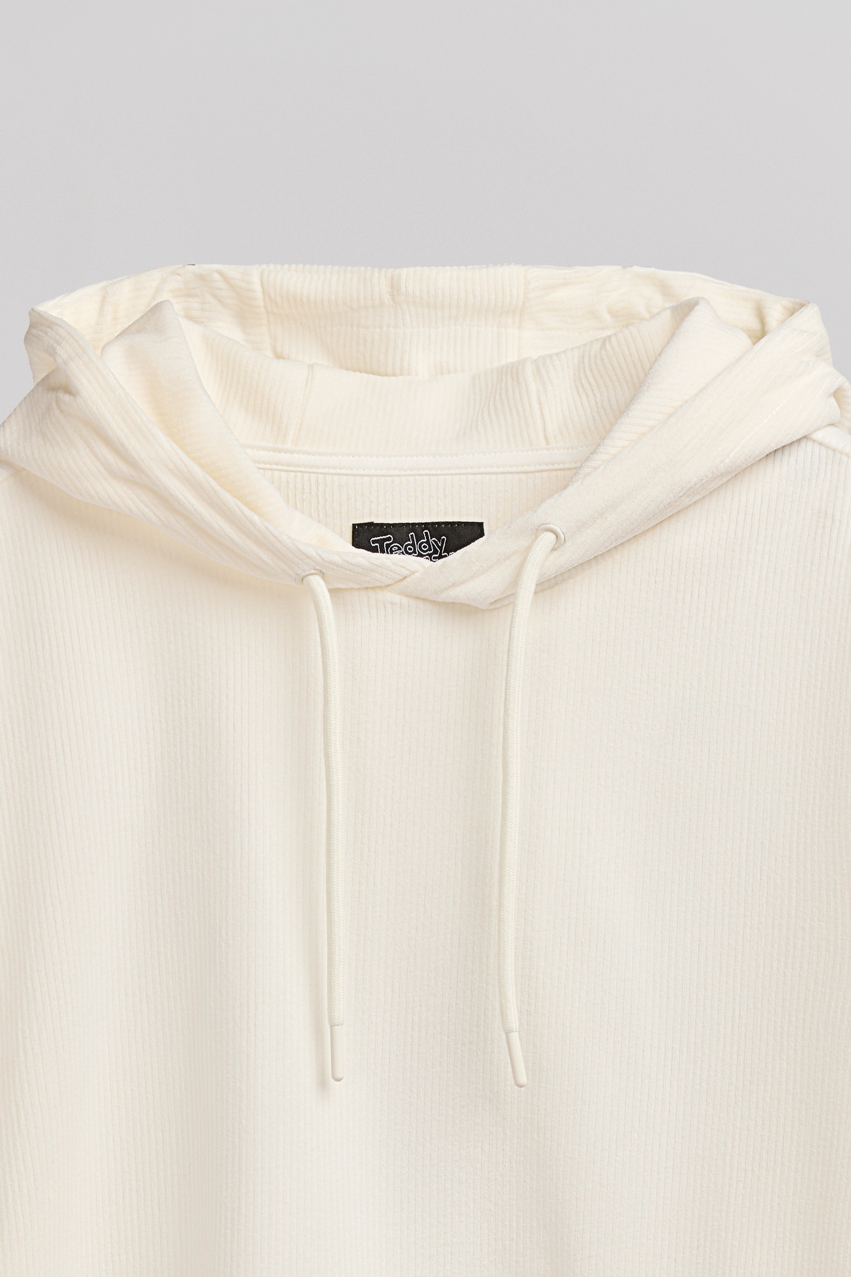 Teddy Smith S-Velt Hoody sweat crop velours blanc
