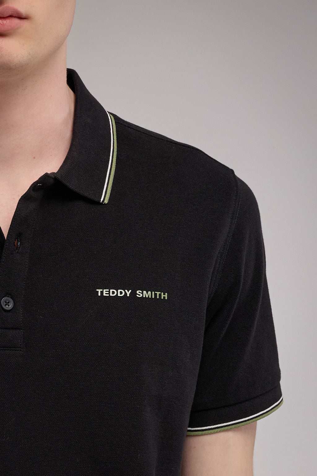 Teddy Smith Pasian 2 MC polo noir piqué