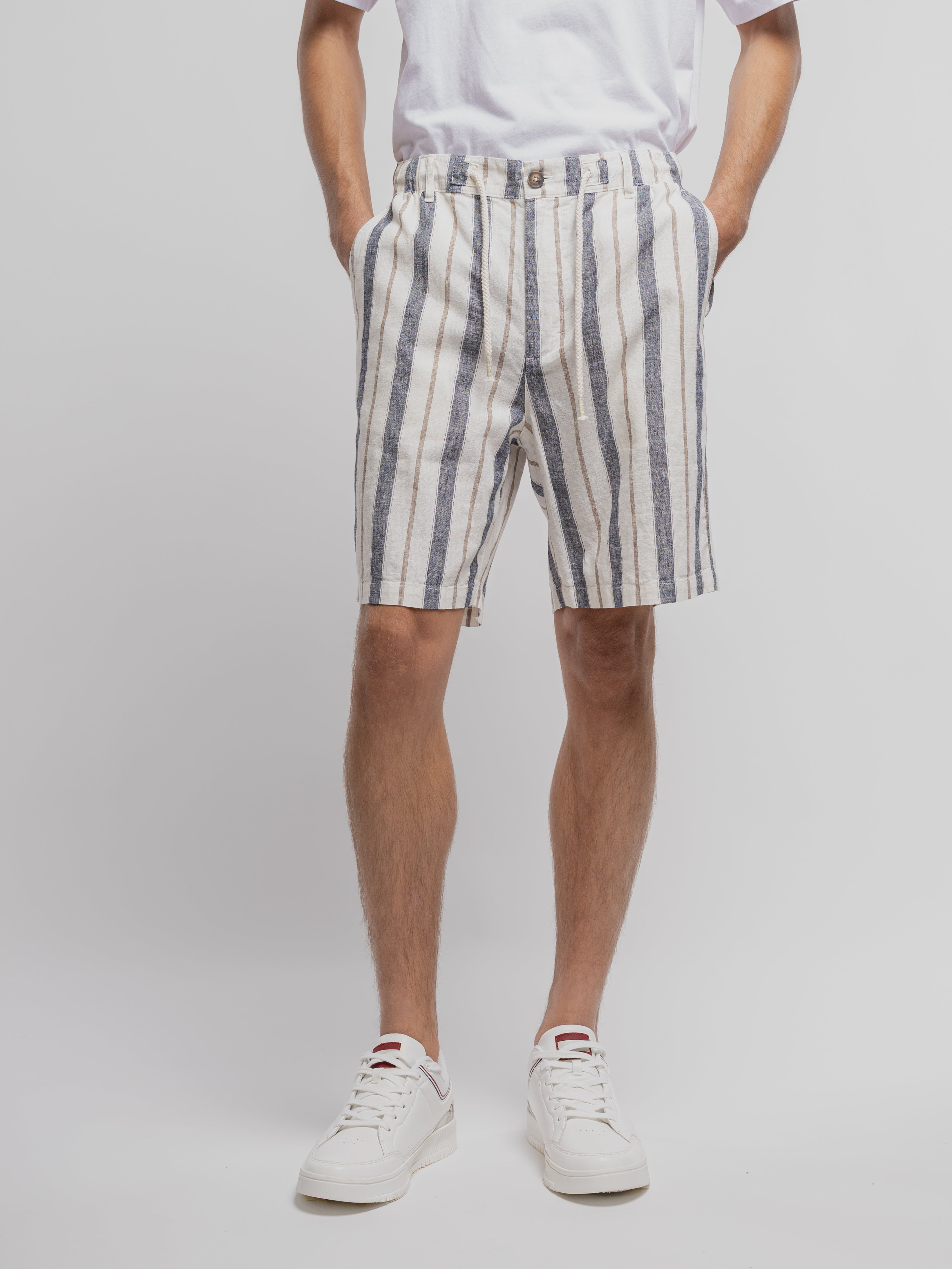 Teddy Smith S-Darius SH Lin short dark navy rayures