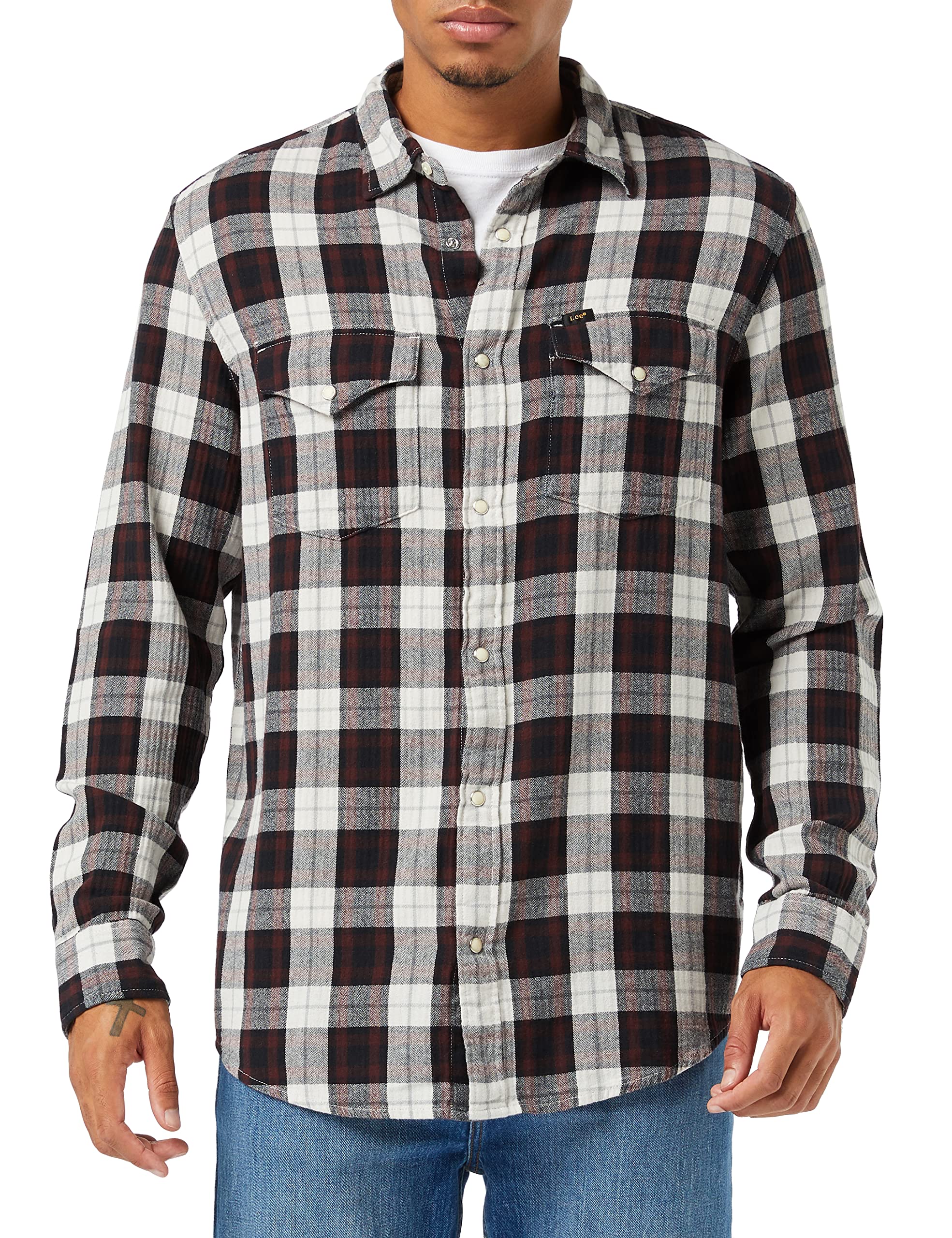 Lee Clean Regular Western T-shirt Homme Velvet Beet