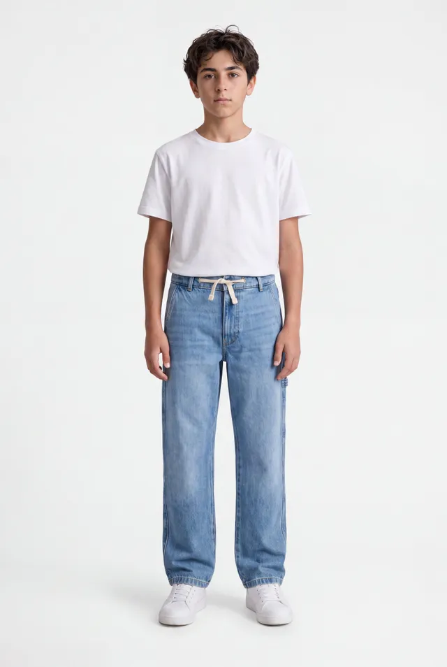 Teddy Smith P-Hunter JR Use Fripp jean garcon indigo clair