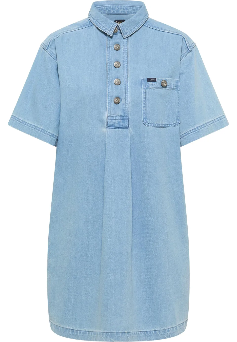 Lee Easy robe denim femme M bleu clair boutonnée