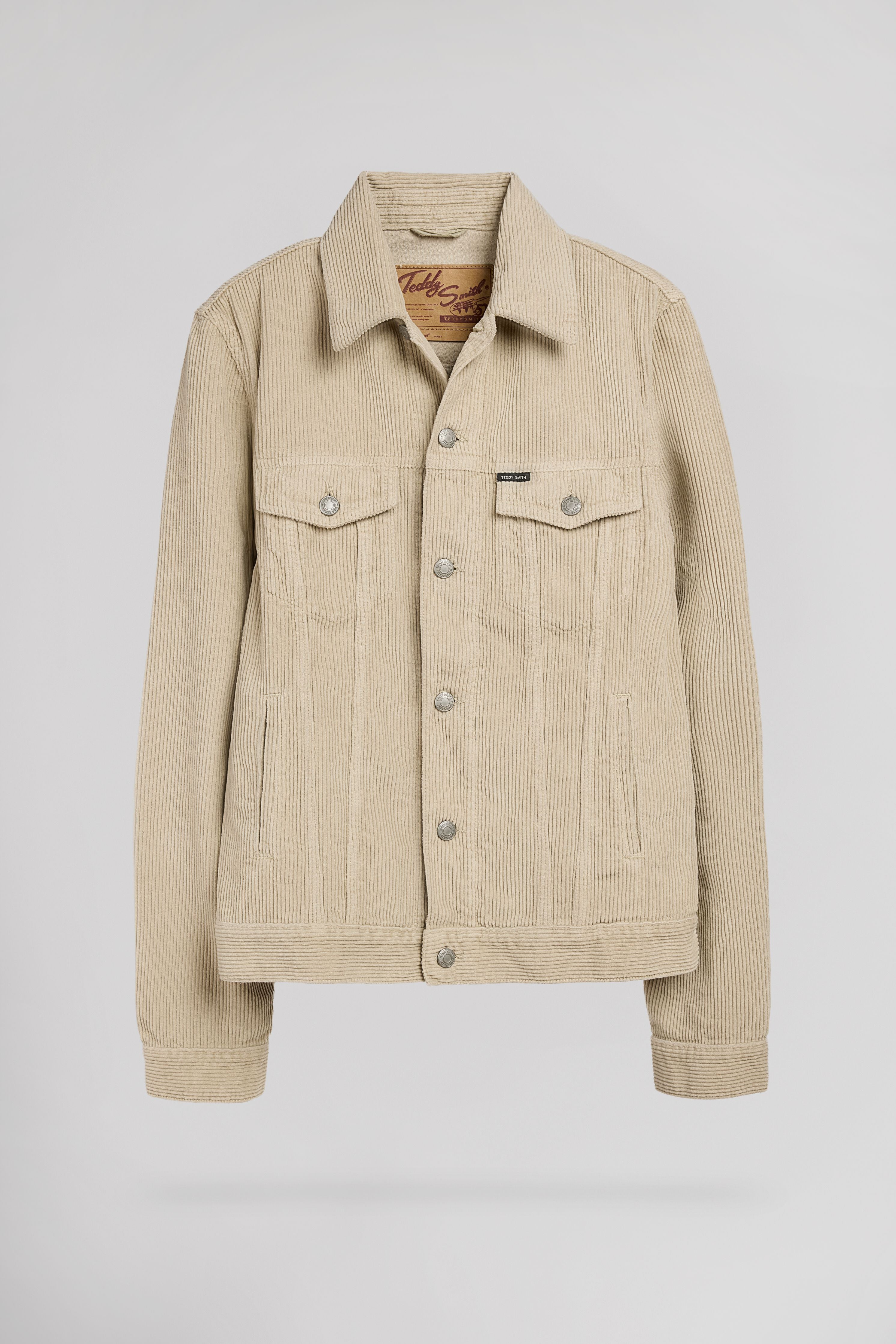 Teddy Smith Randall Velours veste beige droite coton
