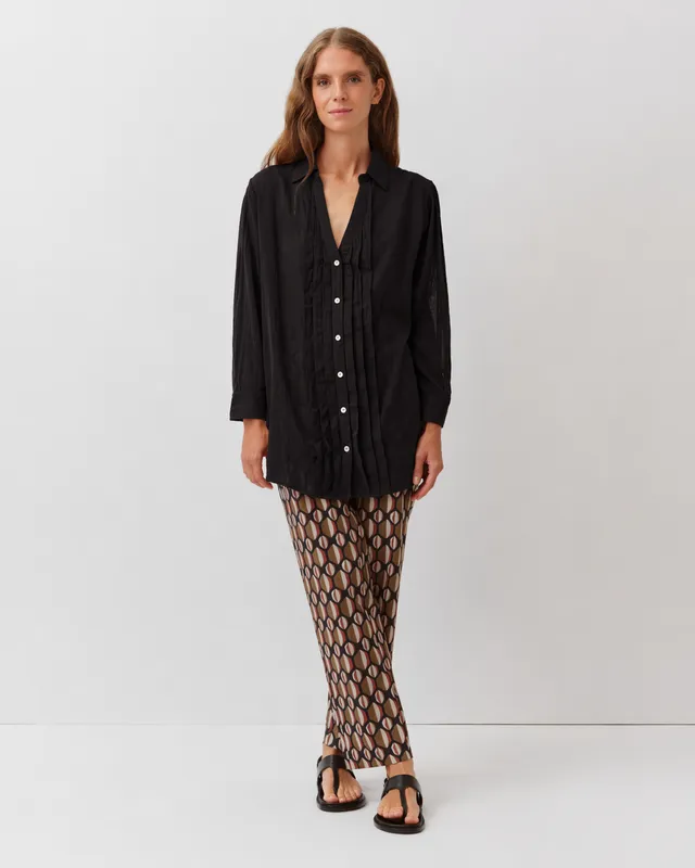 DIEGA CENLIO chemise noire voile coton