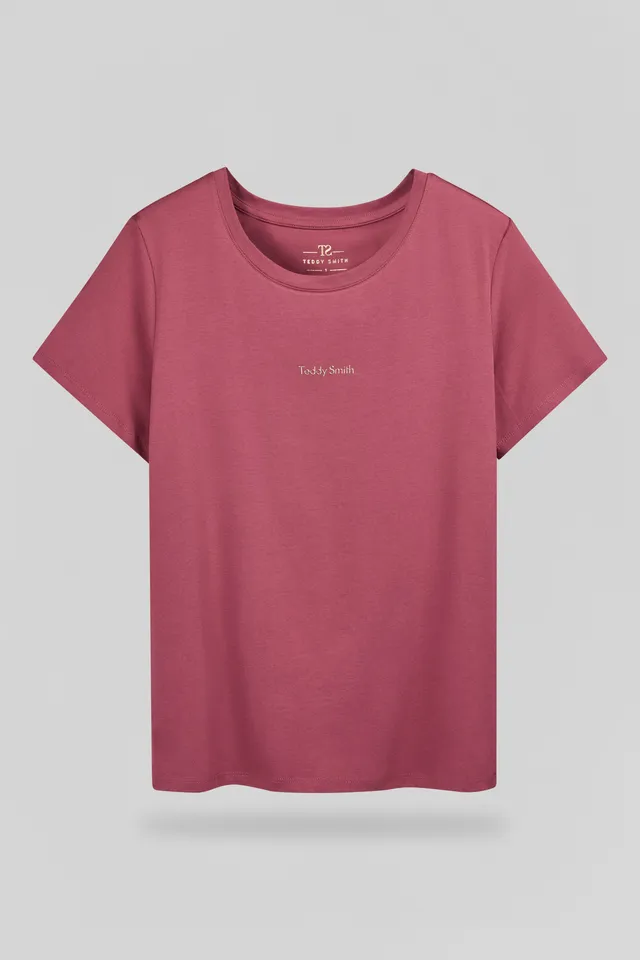 Teddy Smith T-Ribelle MC t-shirt femme framboise foncé