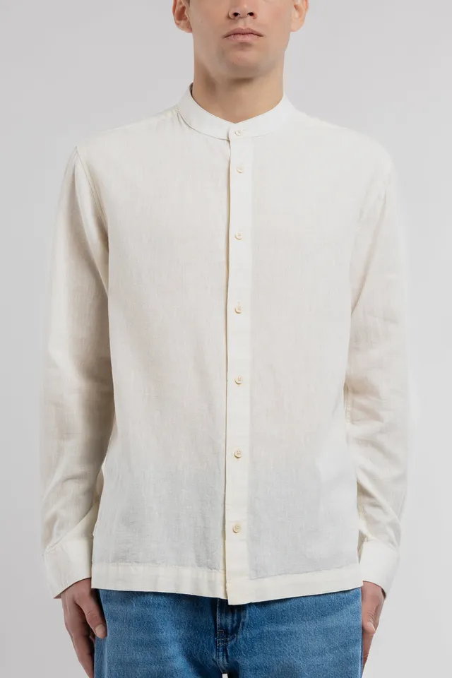 Teddy Smith C-JORD ML chemise homme col mao cream