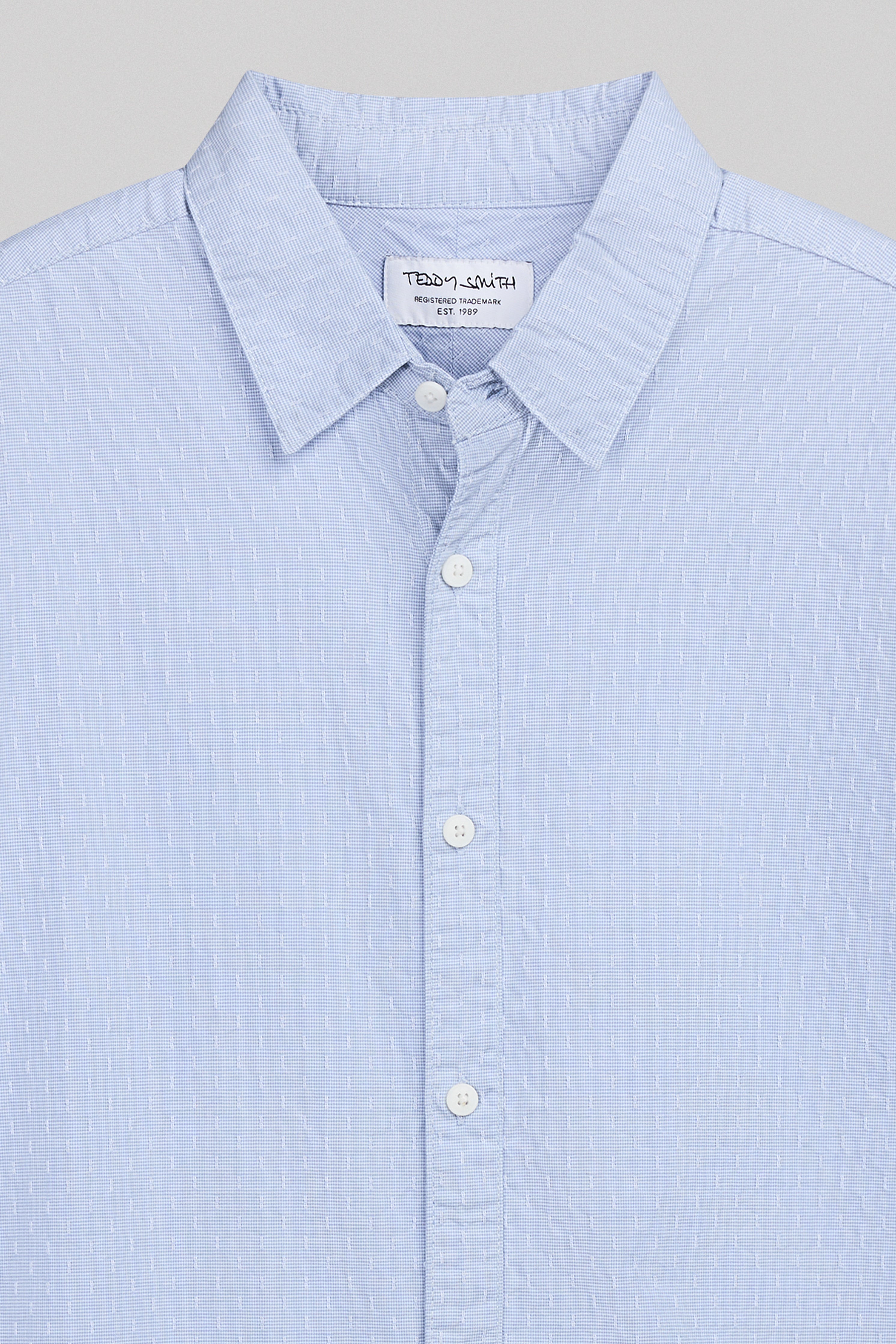 Teddy Smith C-DOBBY ML chemise homme bleu pastel