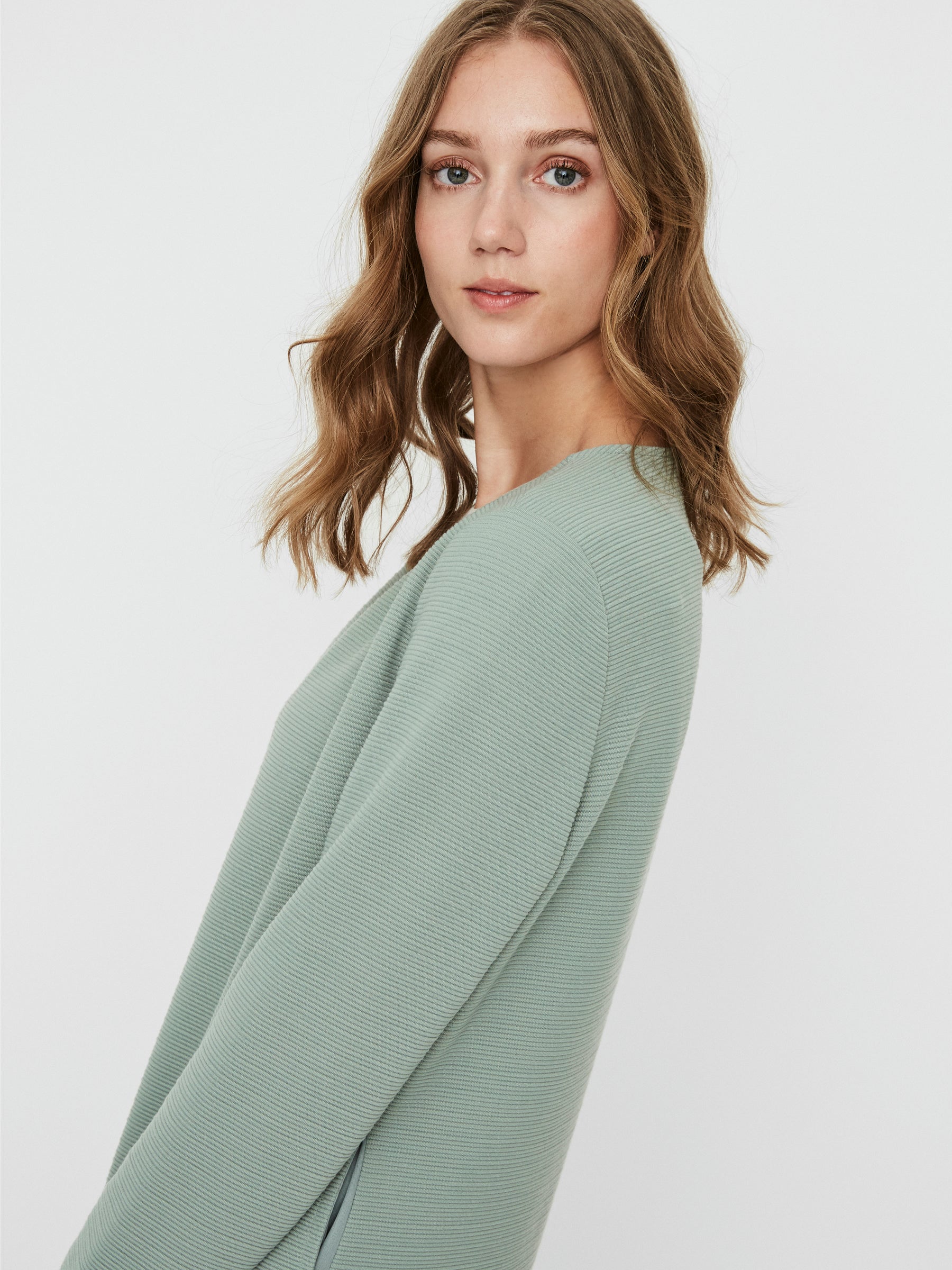 Noisy May cardigan long col rond stretch doux