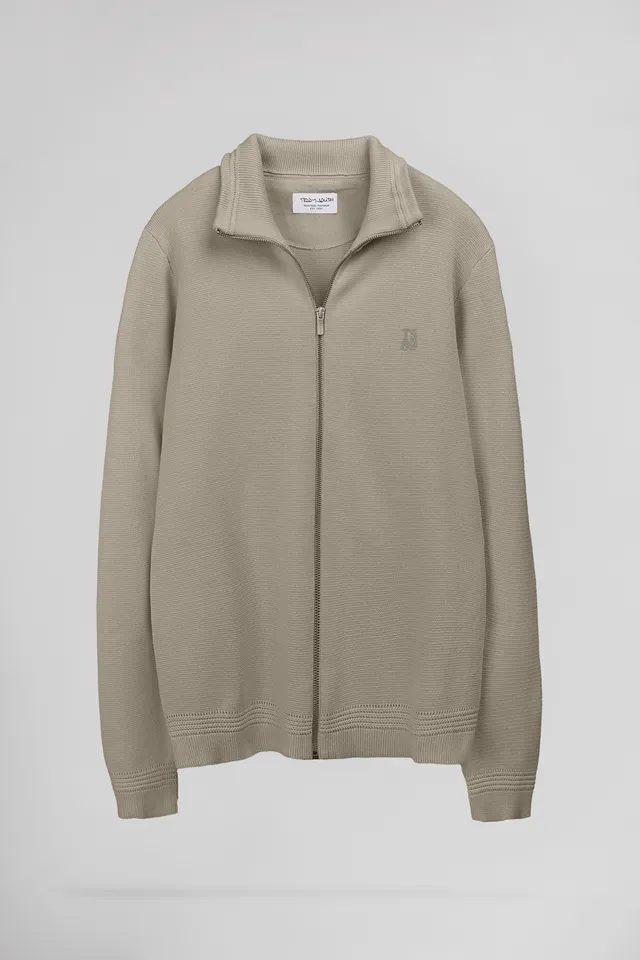 Teddy Smith G-Ettore 2 gilet zippé beige coton