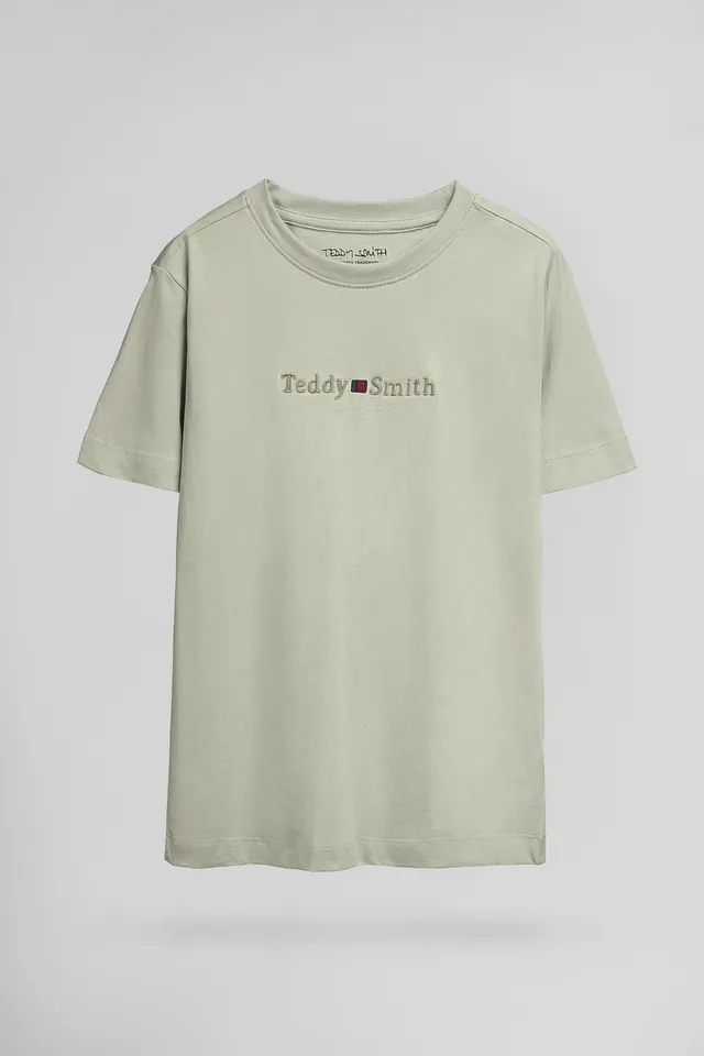 Teddy Smith T-Jim MC JR t-shirt vert sauge coton