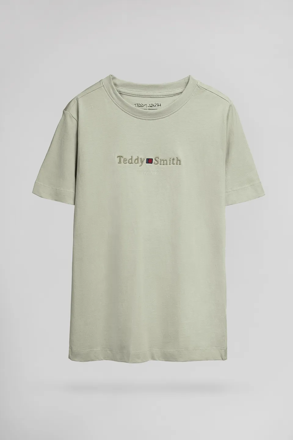 Teddy Smith T-Jim MC JR t-shirt vert sauge coton
