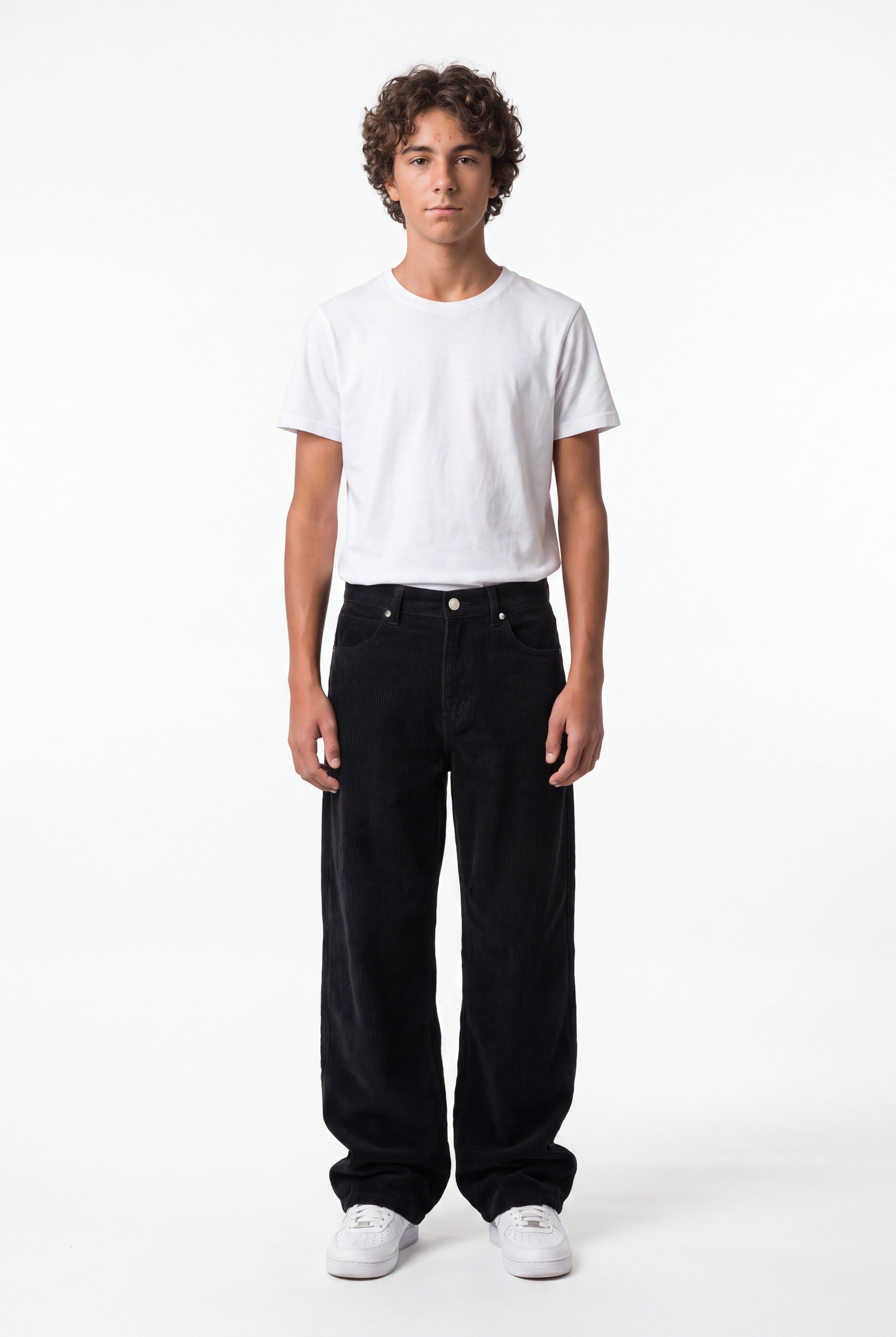 Teddy Smith Big Memphis Jr jean baggy noir velours garçon