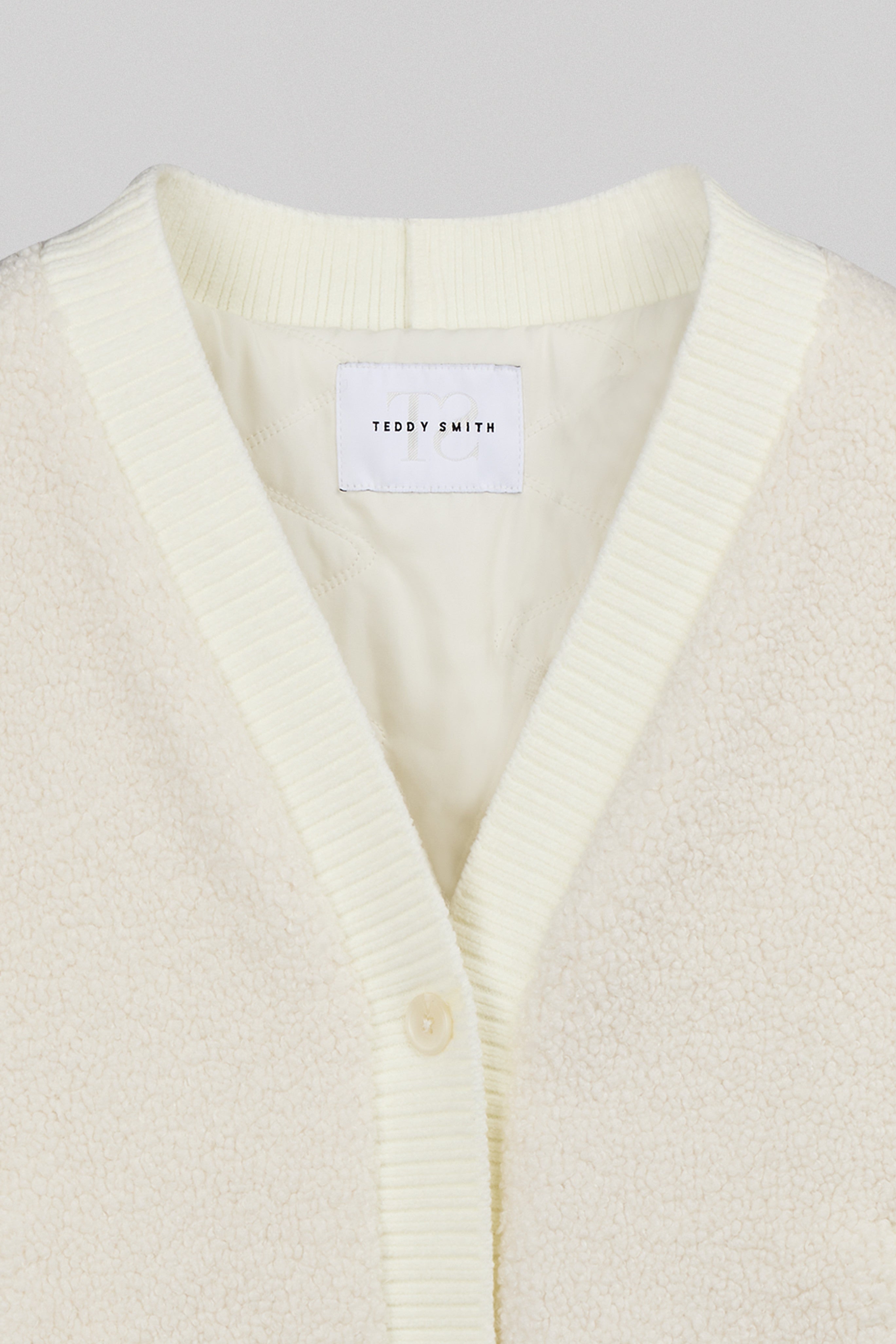 Teddy Smith G-Atess gilet sherpa blanc femme